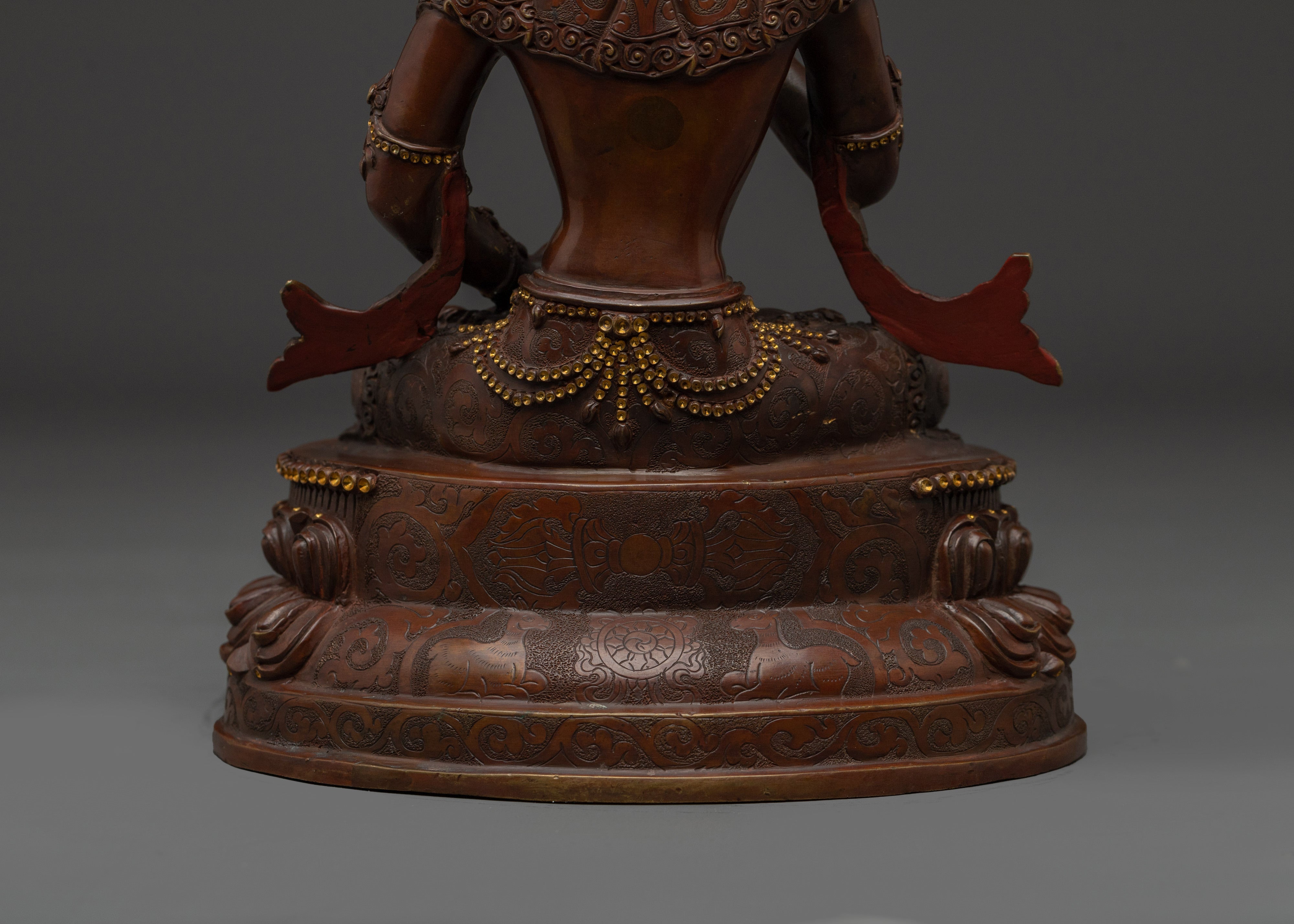 Vajrasattva Oxidized Copper Statue for Dharma | Symbol of Purity and Enlightenment