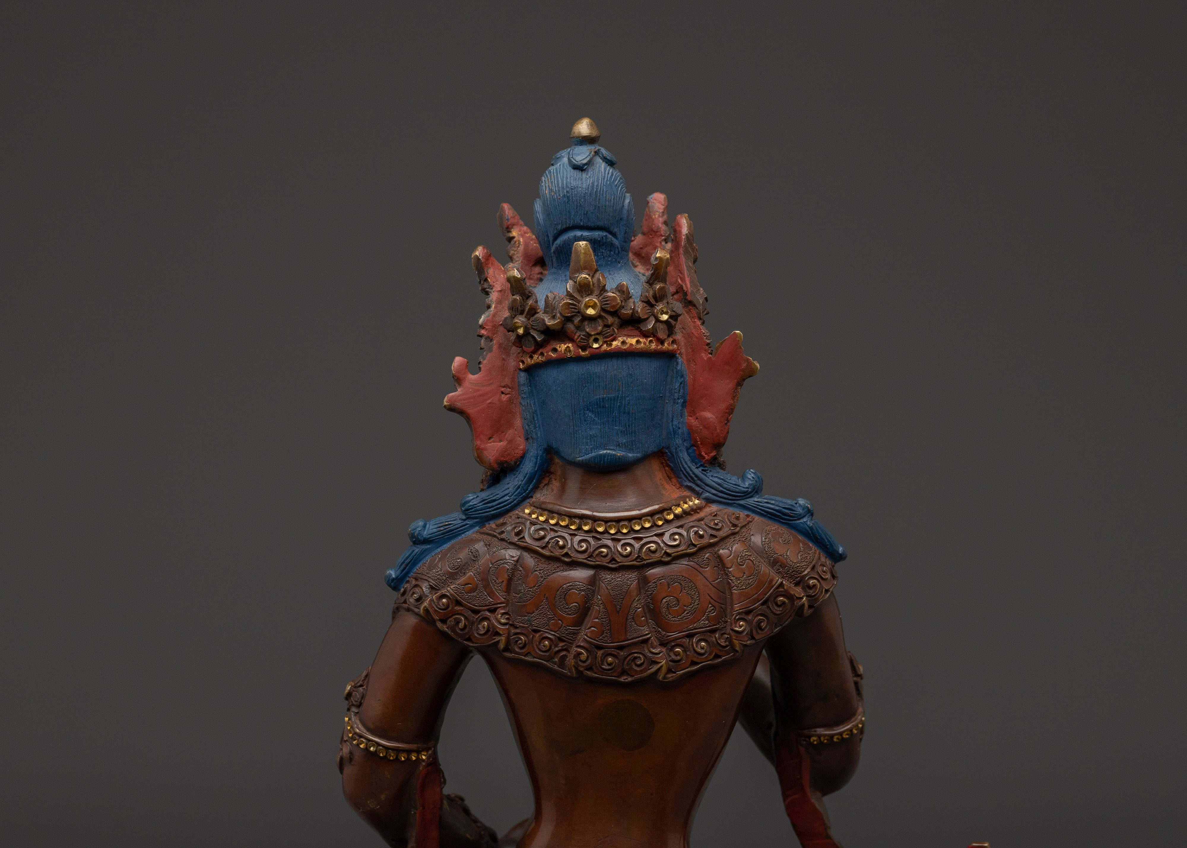 Vajrasattva Oxidized Copper Statue for Dharma | Symbol of Purity and Enlightenment