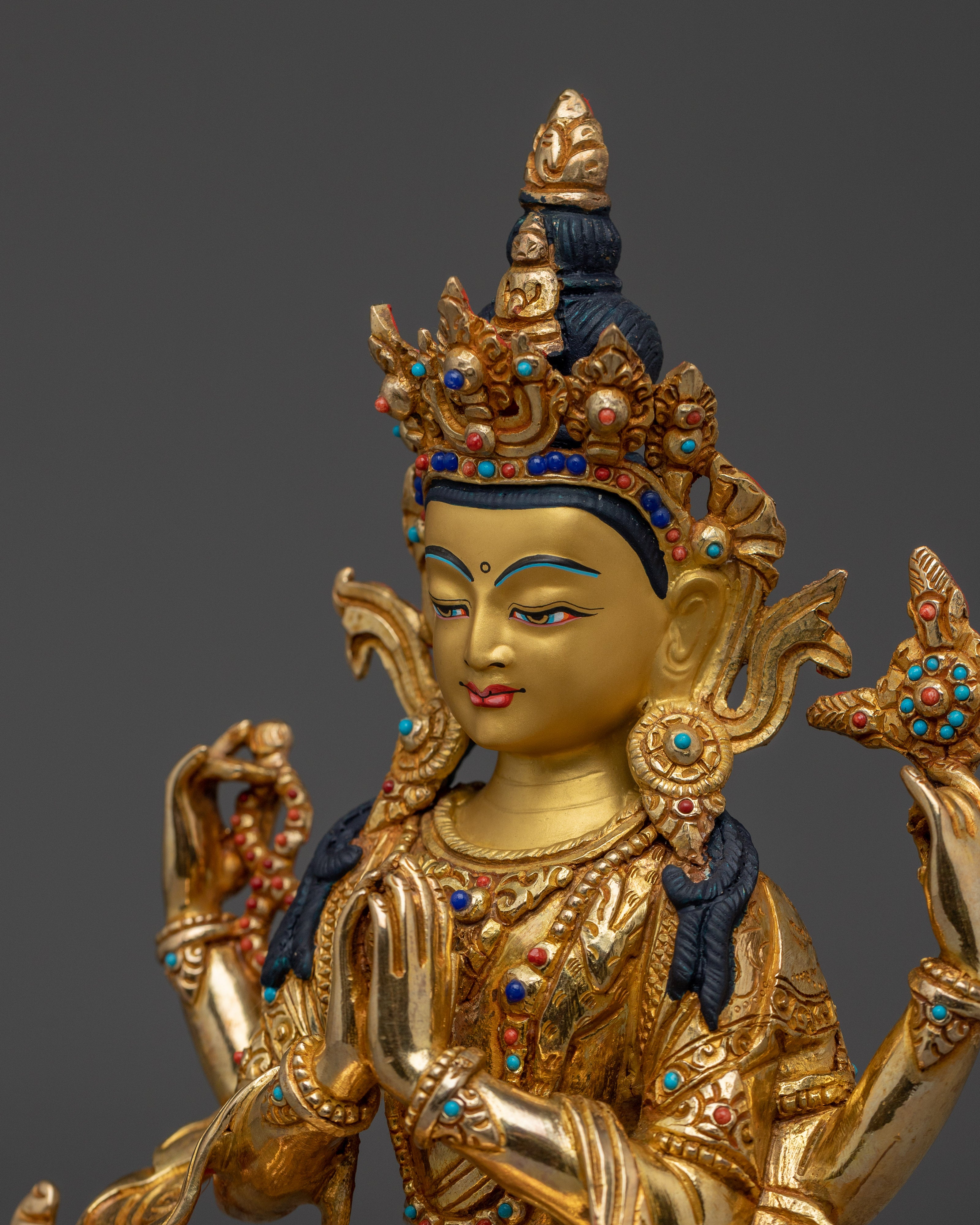 Chenrezig The Bodhisattva |  Altar Decor from Nepal