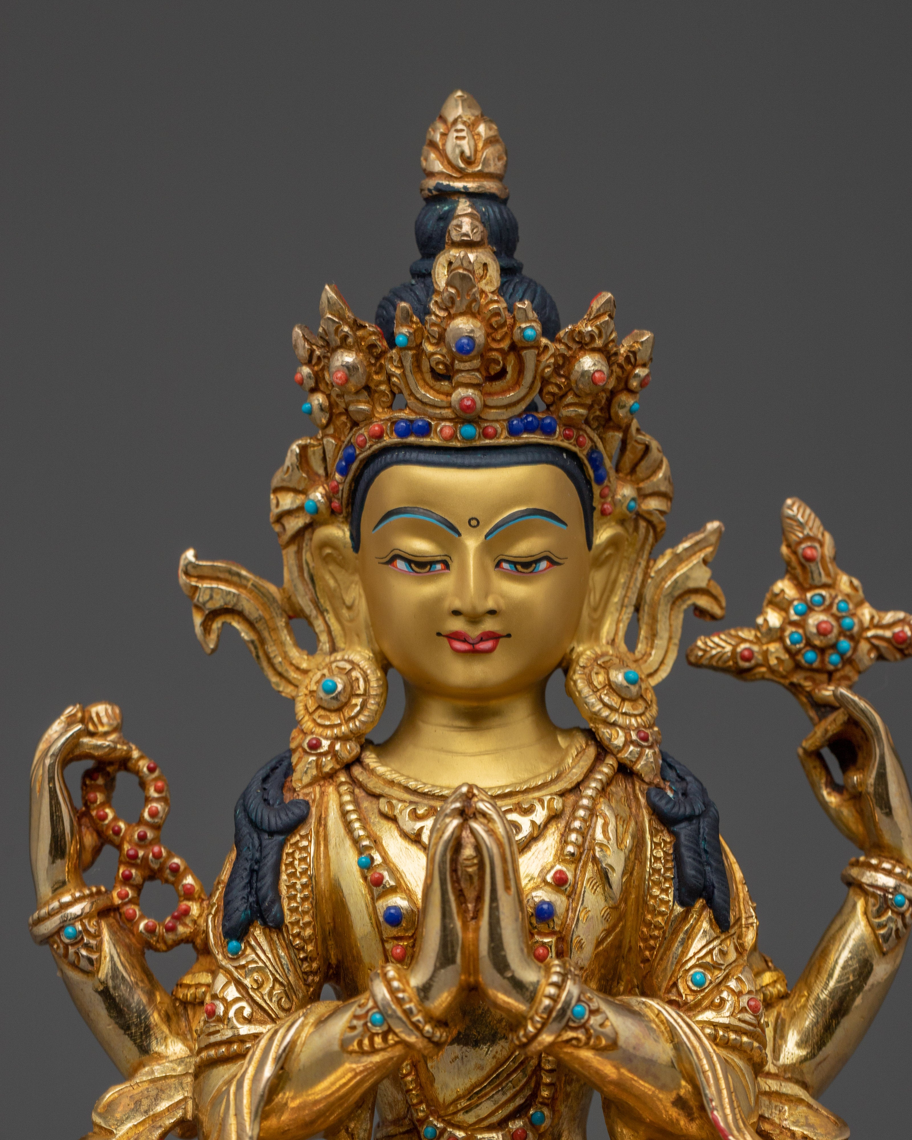 Chenrezig The Bodhisattva |  Altar Decor from Nepal