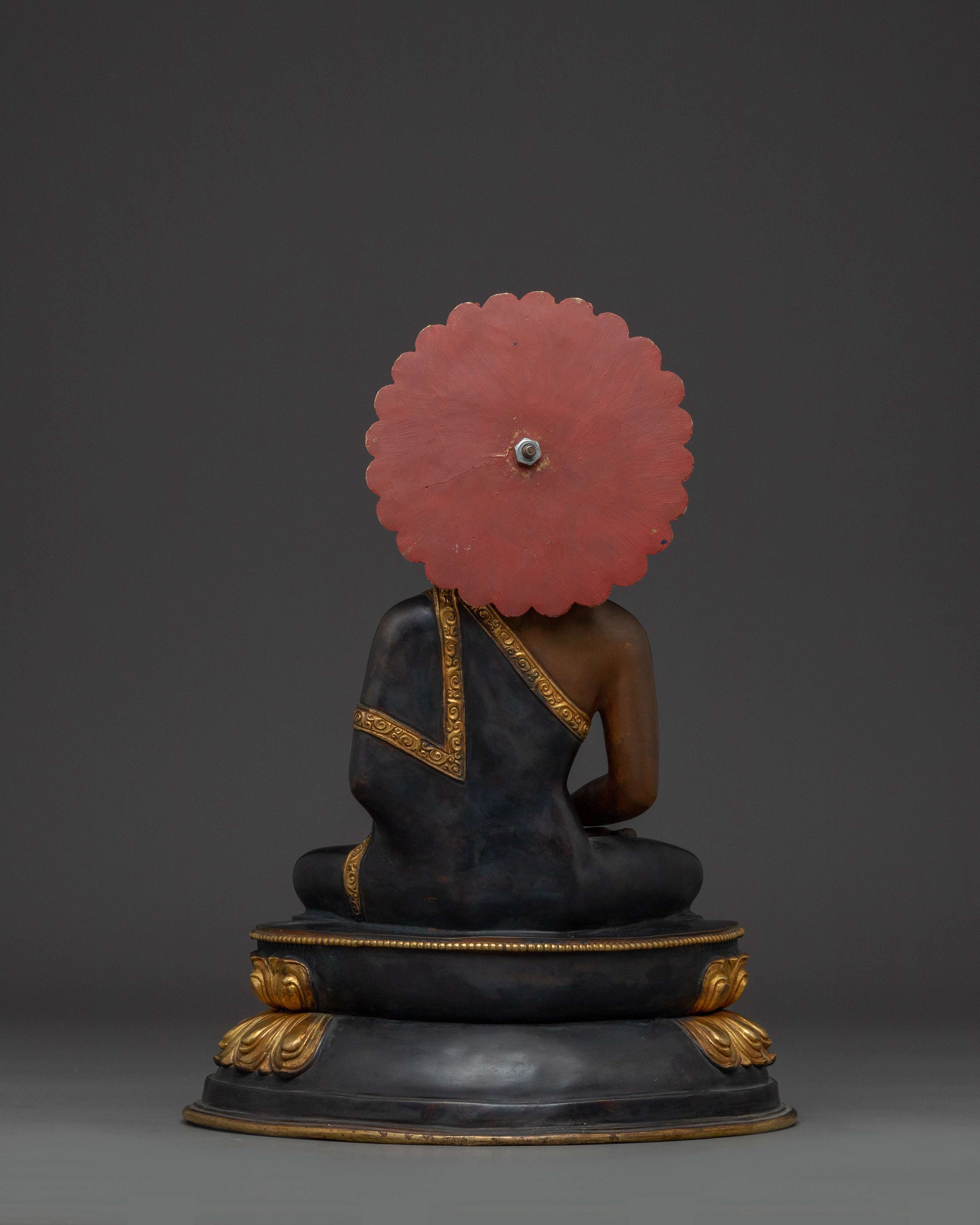 Infinite Life Amitabha Buddha Statue | Oxidized and Gold Gilded Artwork