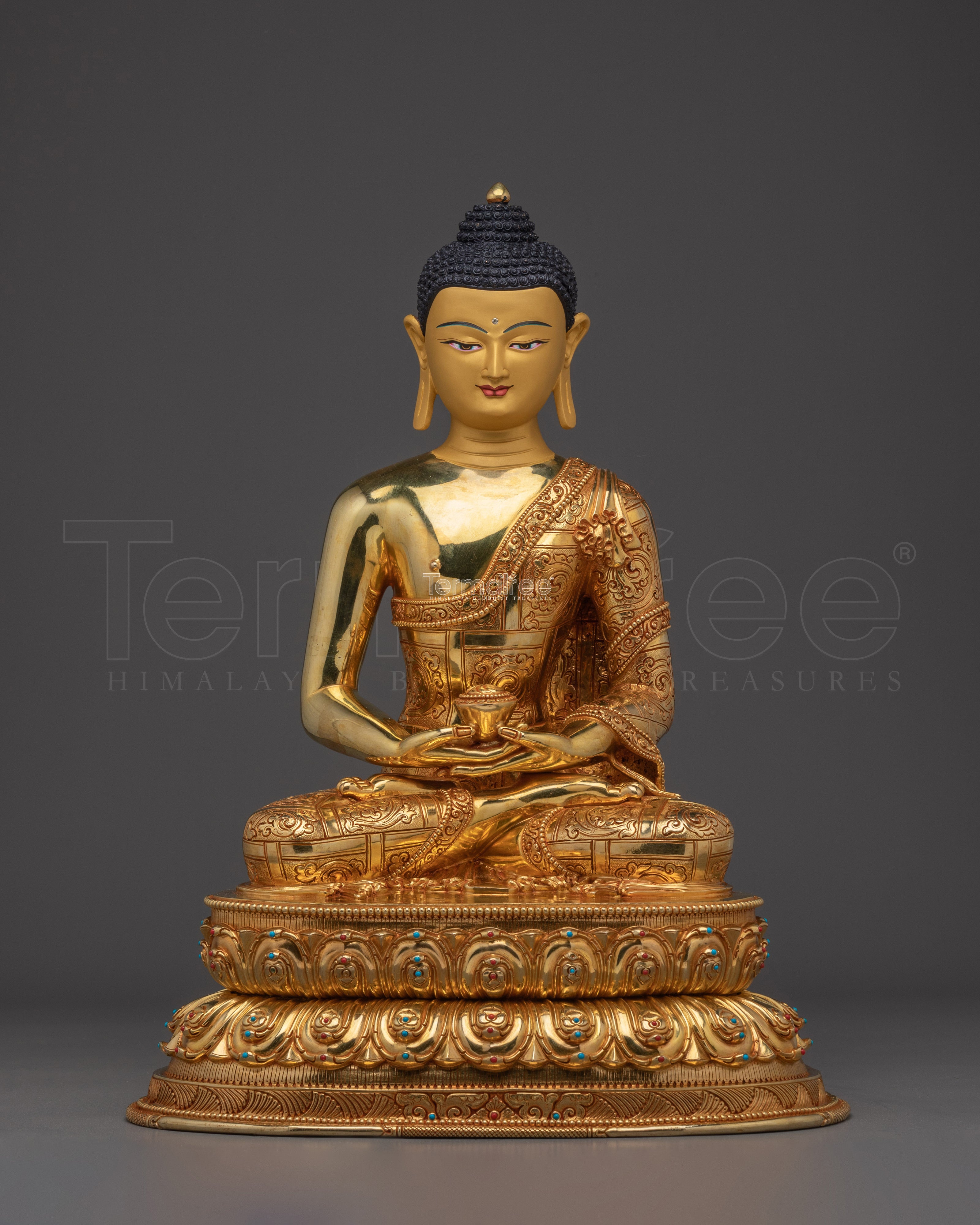 24K Gold Gilded Amitabha Buddha Art | Buddha of Infinite Light
