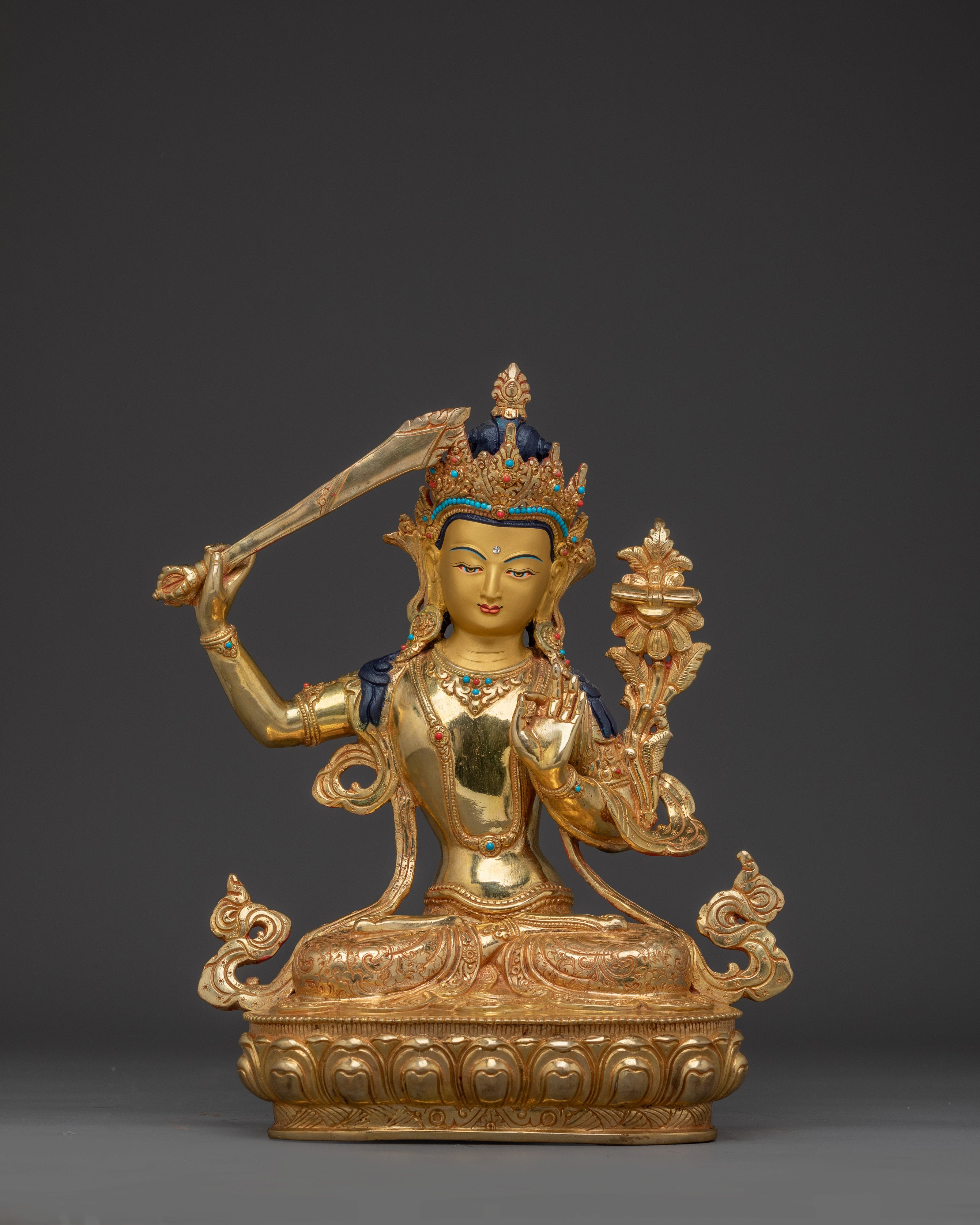 Handmade Insight Deity Manjushri Art | Beautifully Handcrafted Statue