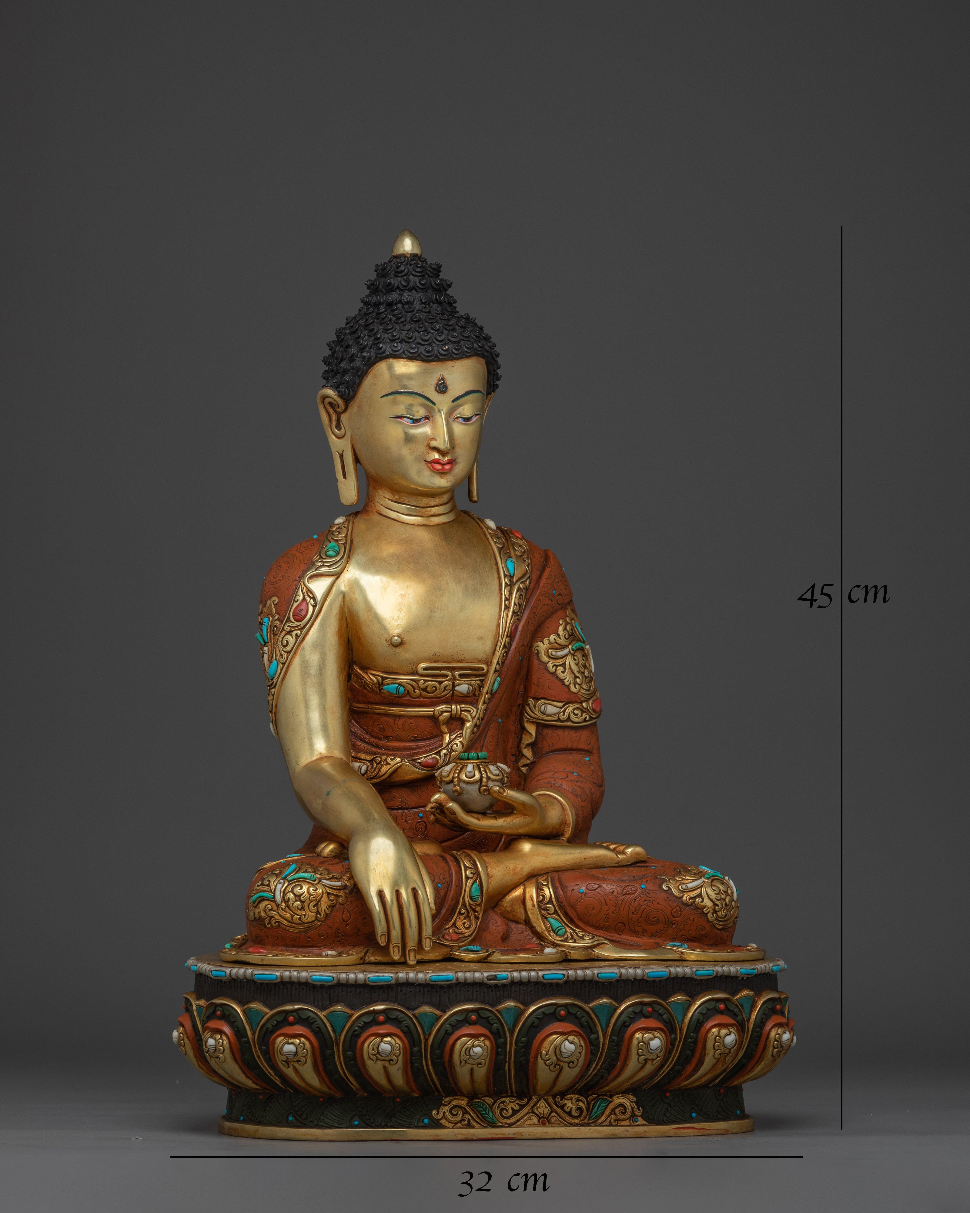 Enlightened Shakyamuni Buddha Golden Artwork