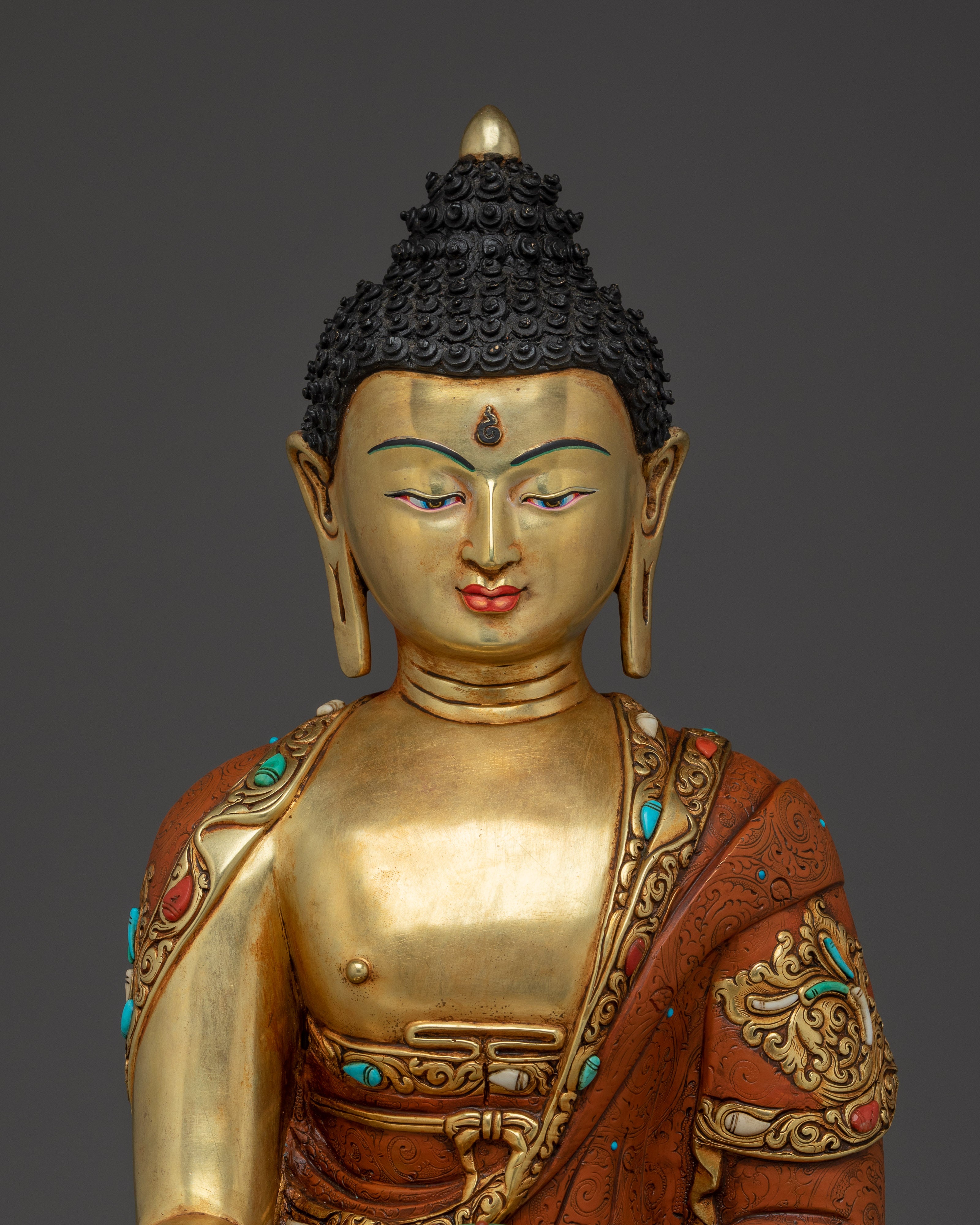 Enlightened Shakyamuni Buddha Golden Artwork | The Sage of Shakyas