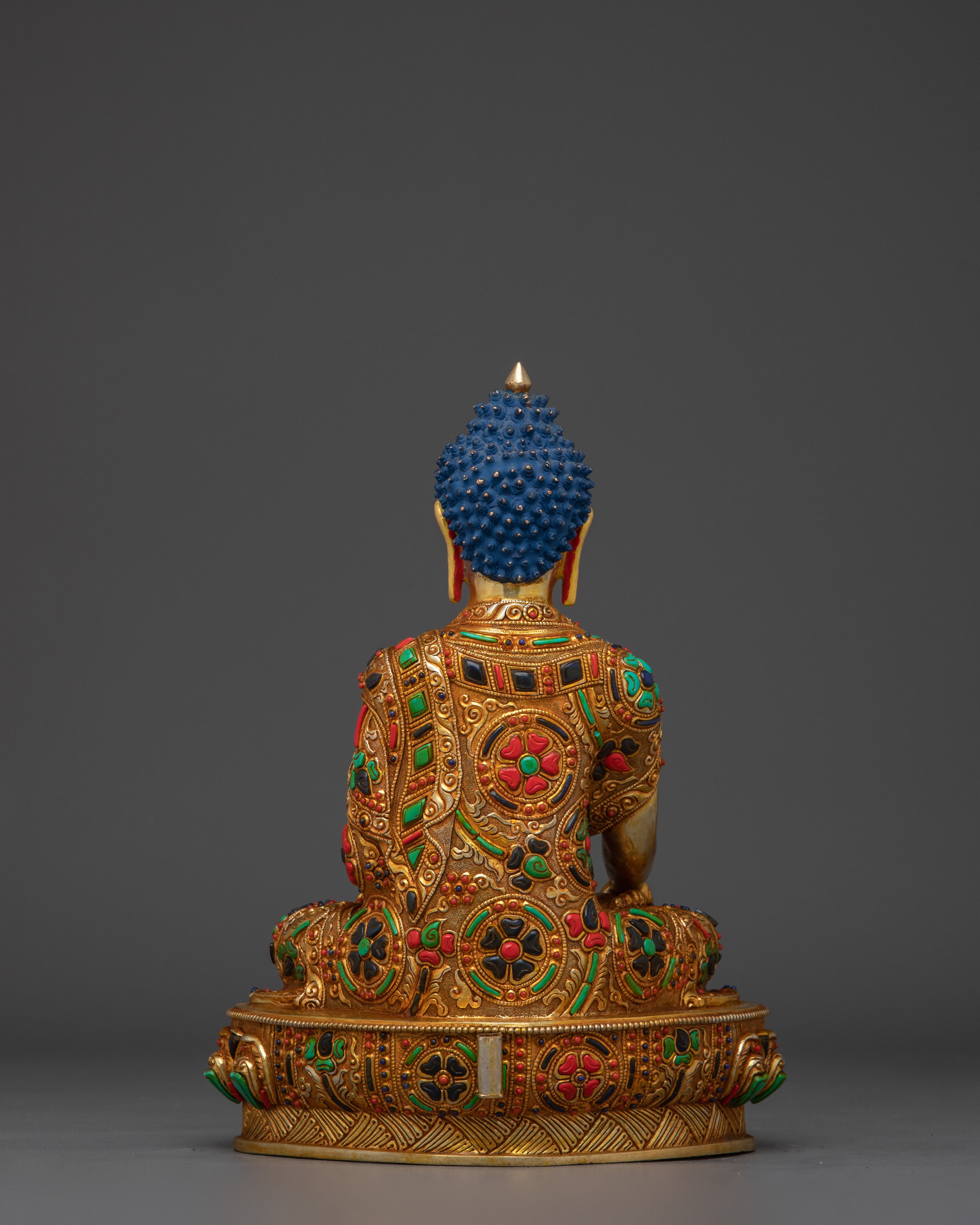 Shakyamuni Buddha with Gold Copper Body | Spiritual Decor