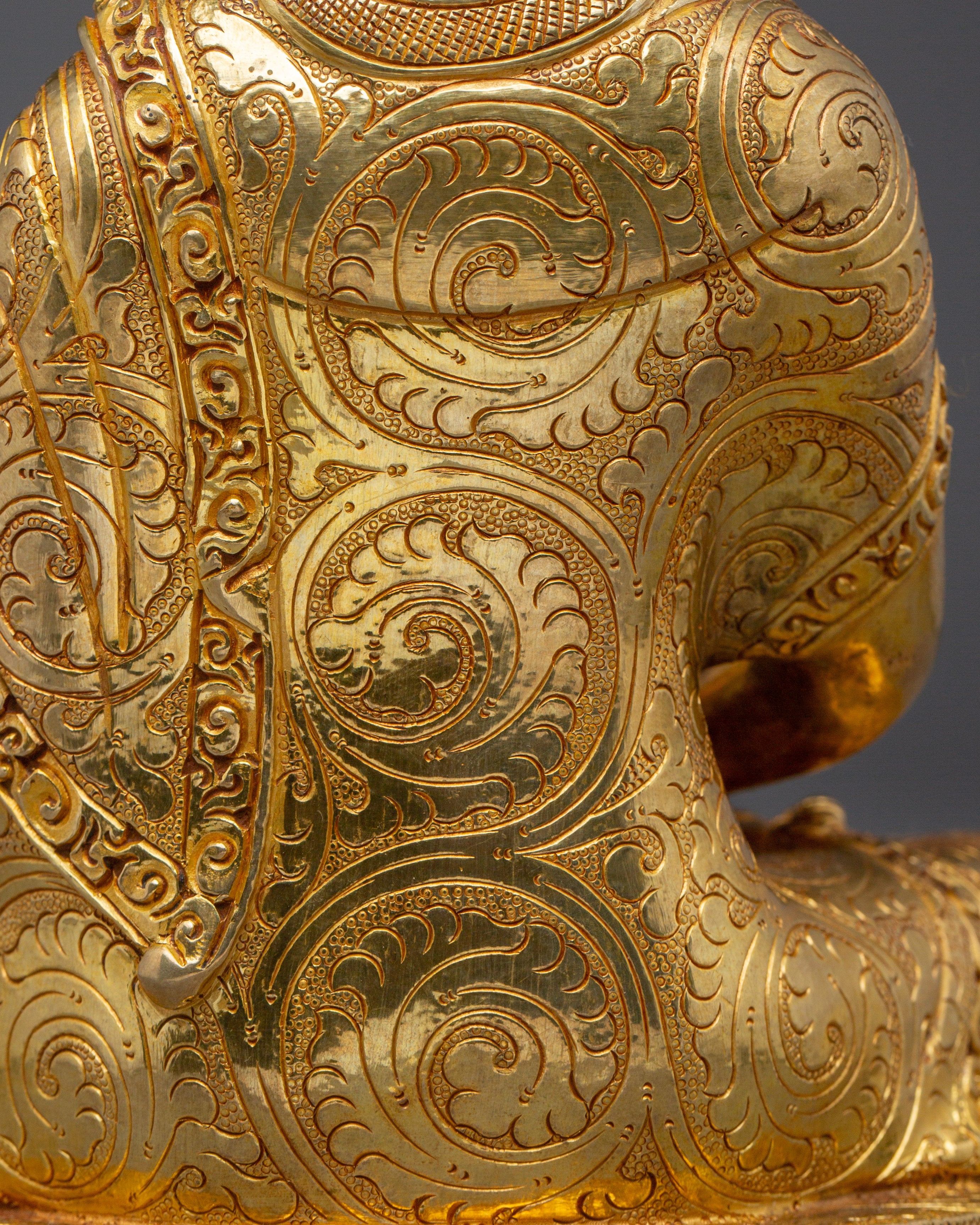 Serene Amitabha Buddha Copper Statue | 48 Great Vows