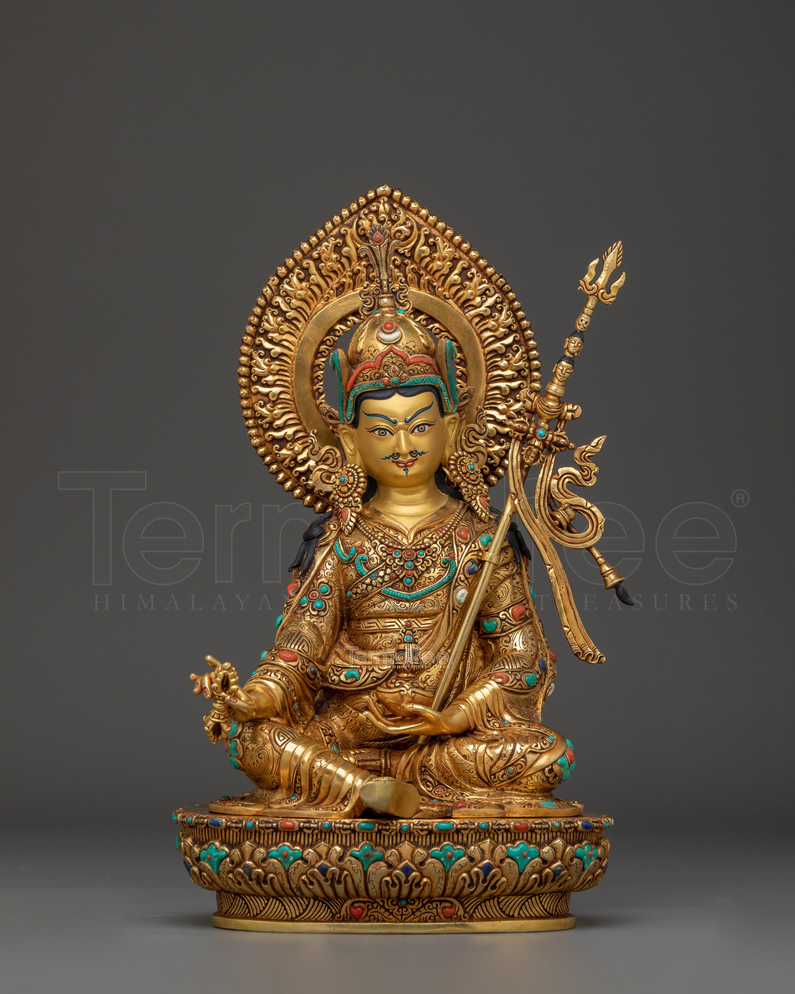 Sacred Tantric Buddhism Padmasambhava Sculpture | Spiritual Zen Artwork