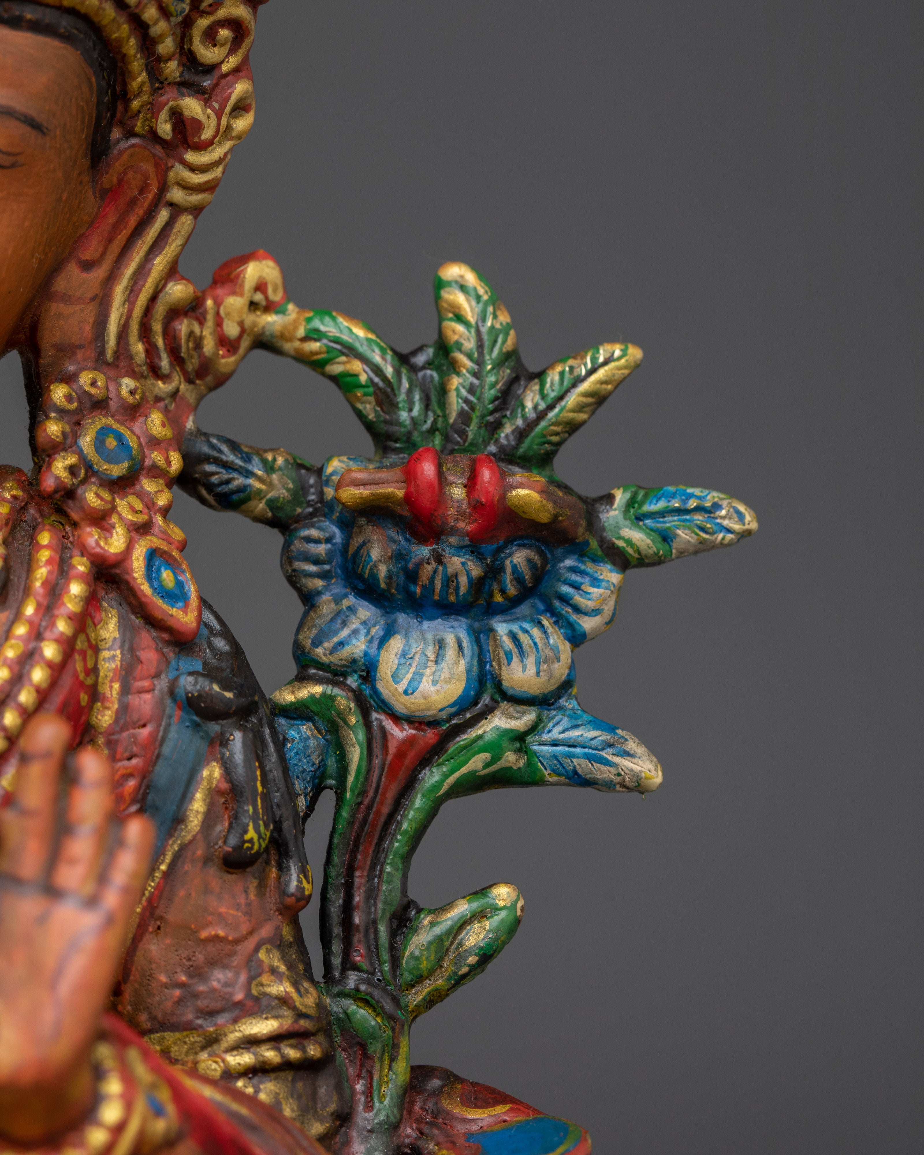 Manjushri Handcrafted Colourful Statue | Embodiment of Wisdom