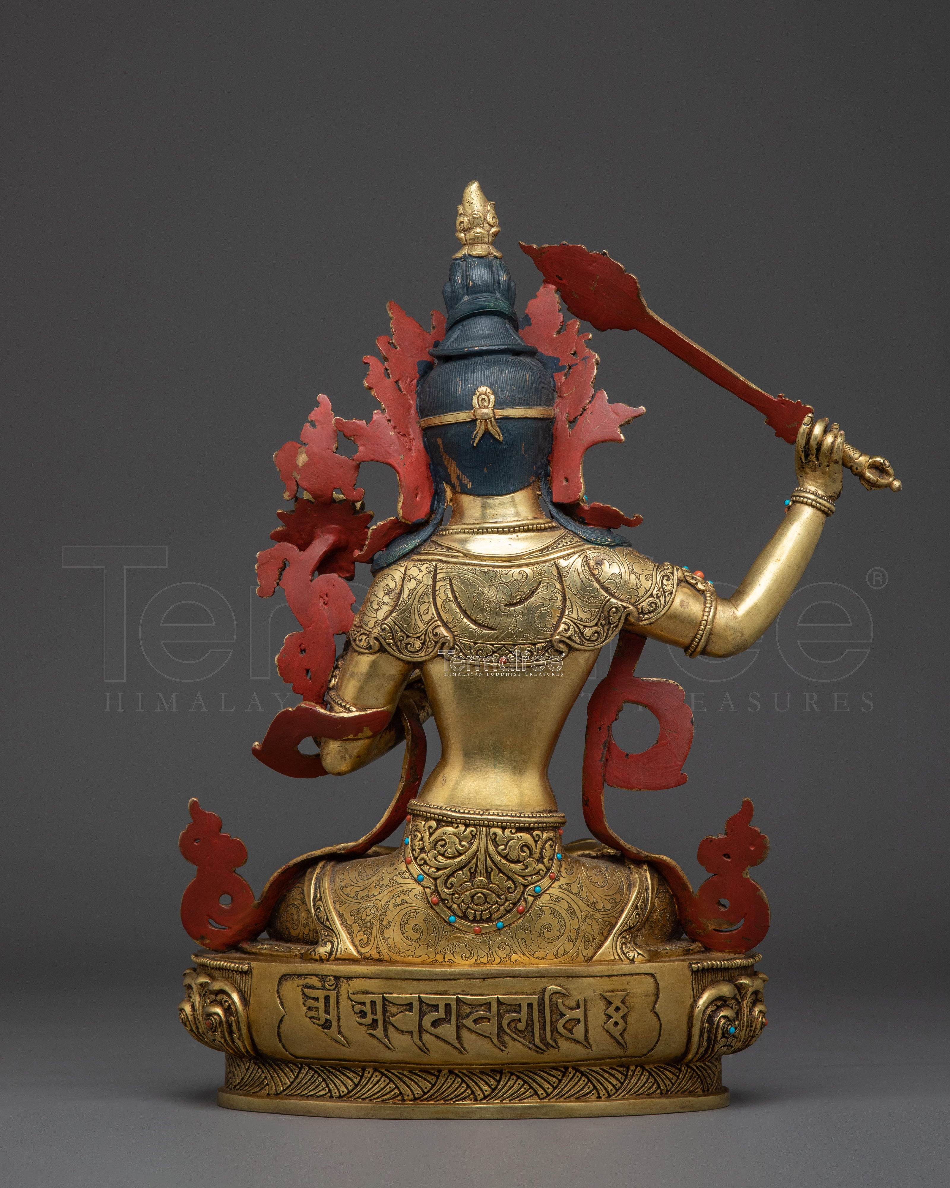 Mahayana Buddhist Figurine of Manjushri | Bodhisattva of Wisdom
