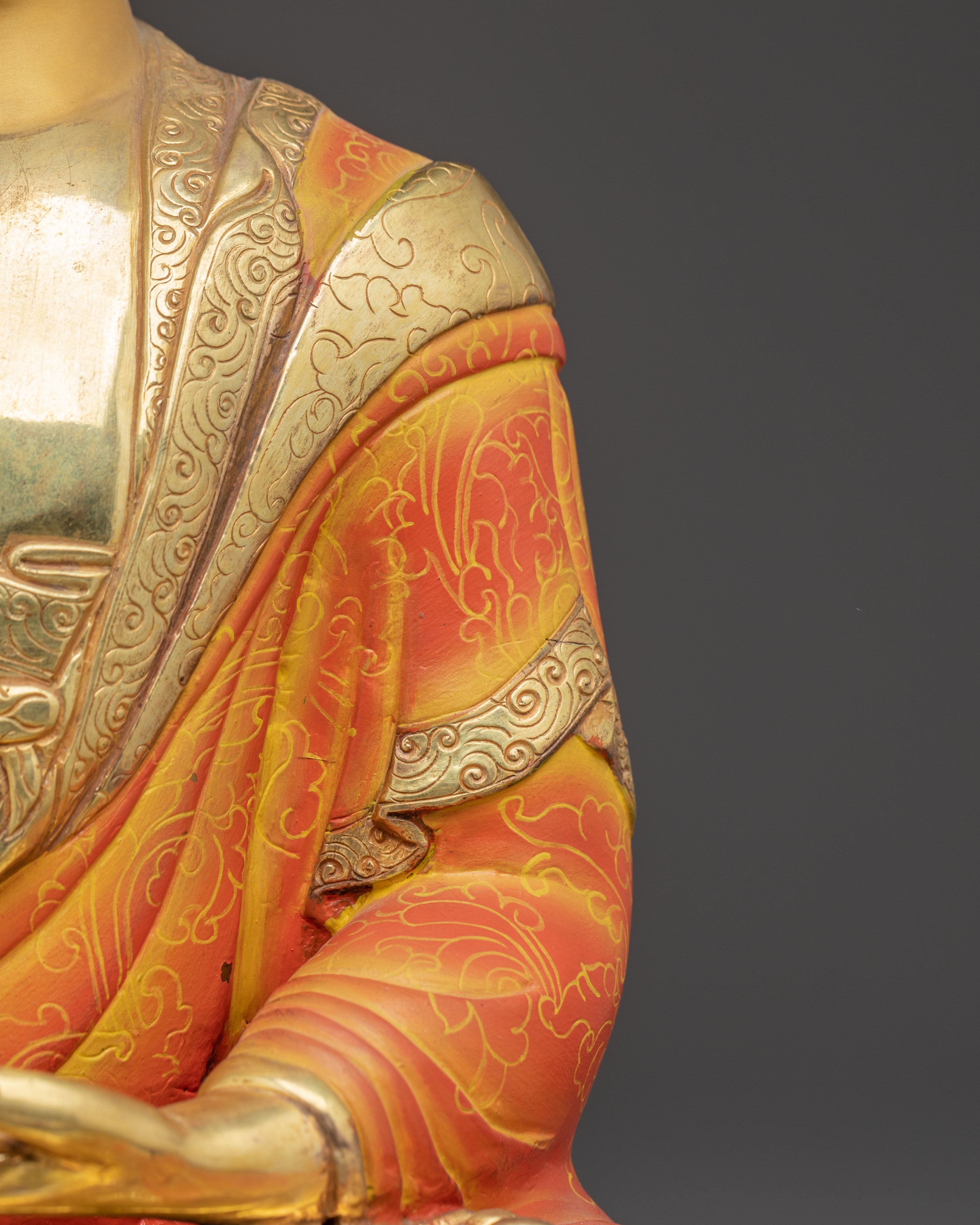 Golden Shakyamuni Buddha Handmade Artwork | Historical Buddha