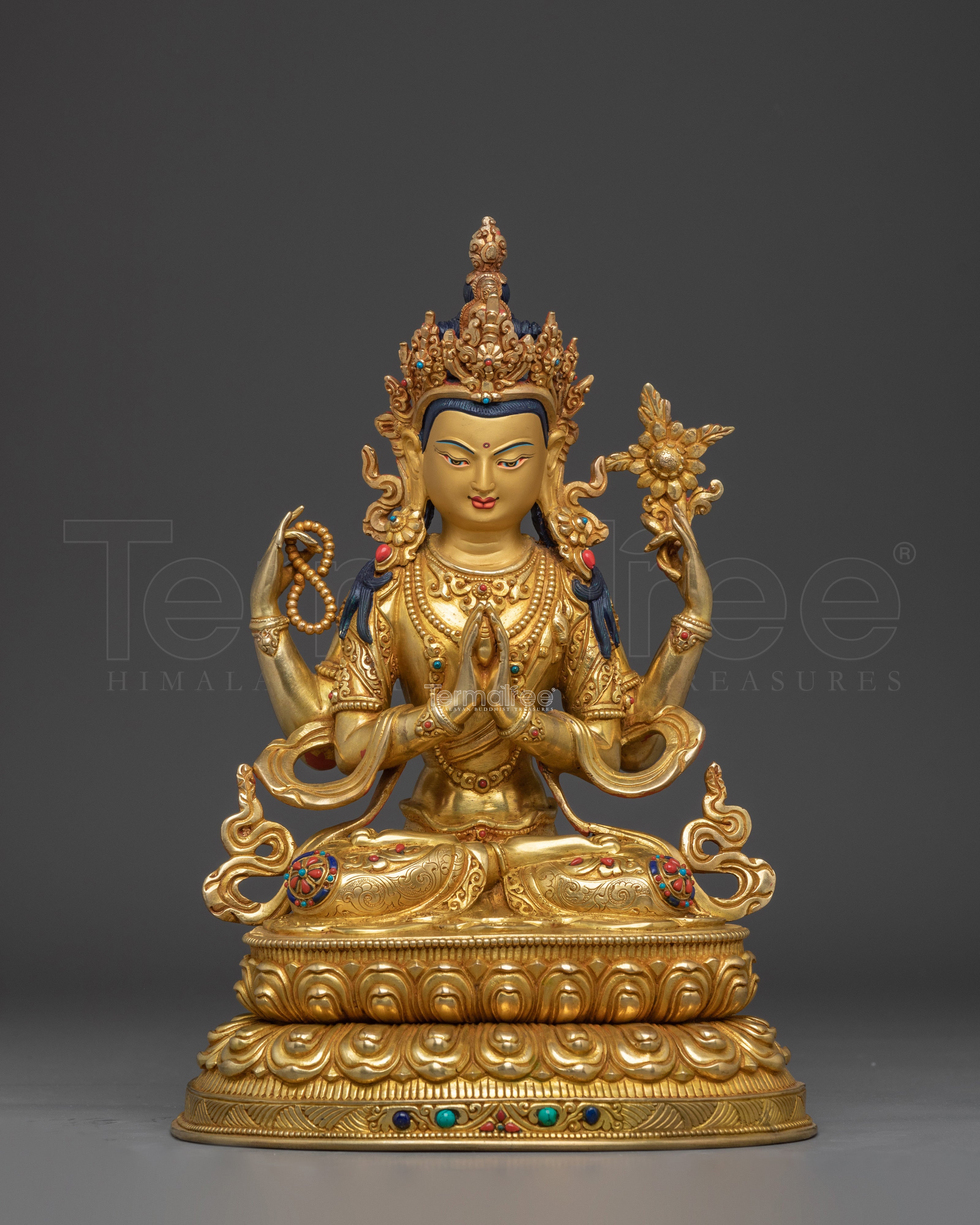 Handmade Avalokiteshvara Sculpture | Also known as Chenrezig
