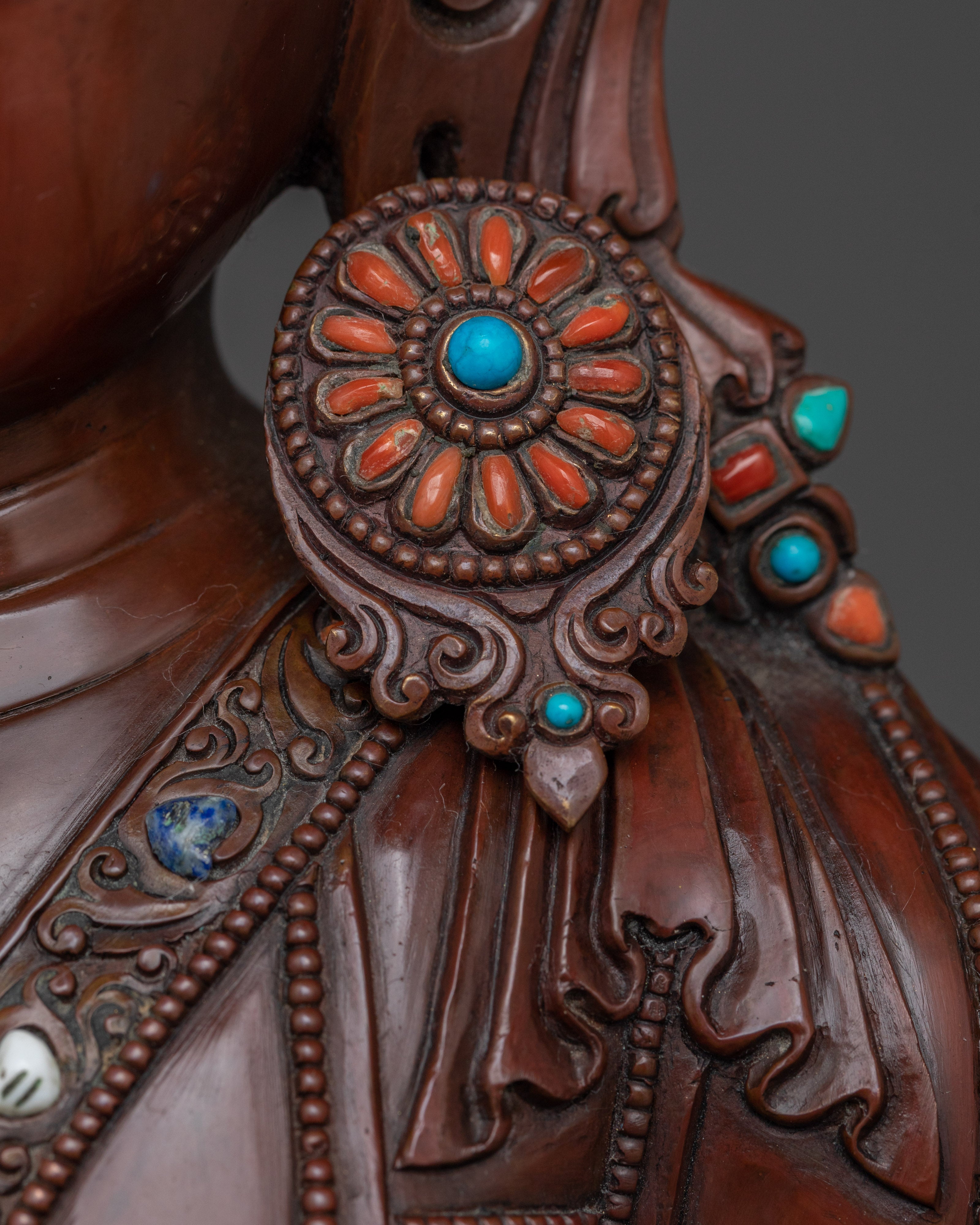 Copper Crown Shakyamuni Buddha Statue for Dharma Decor