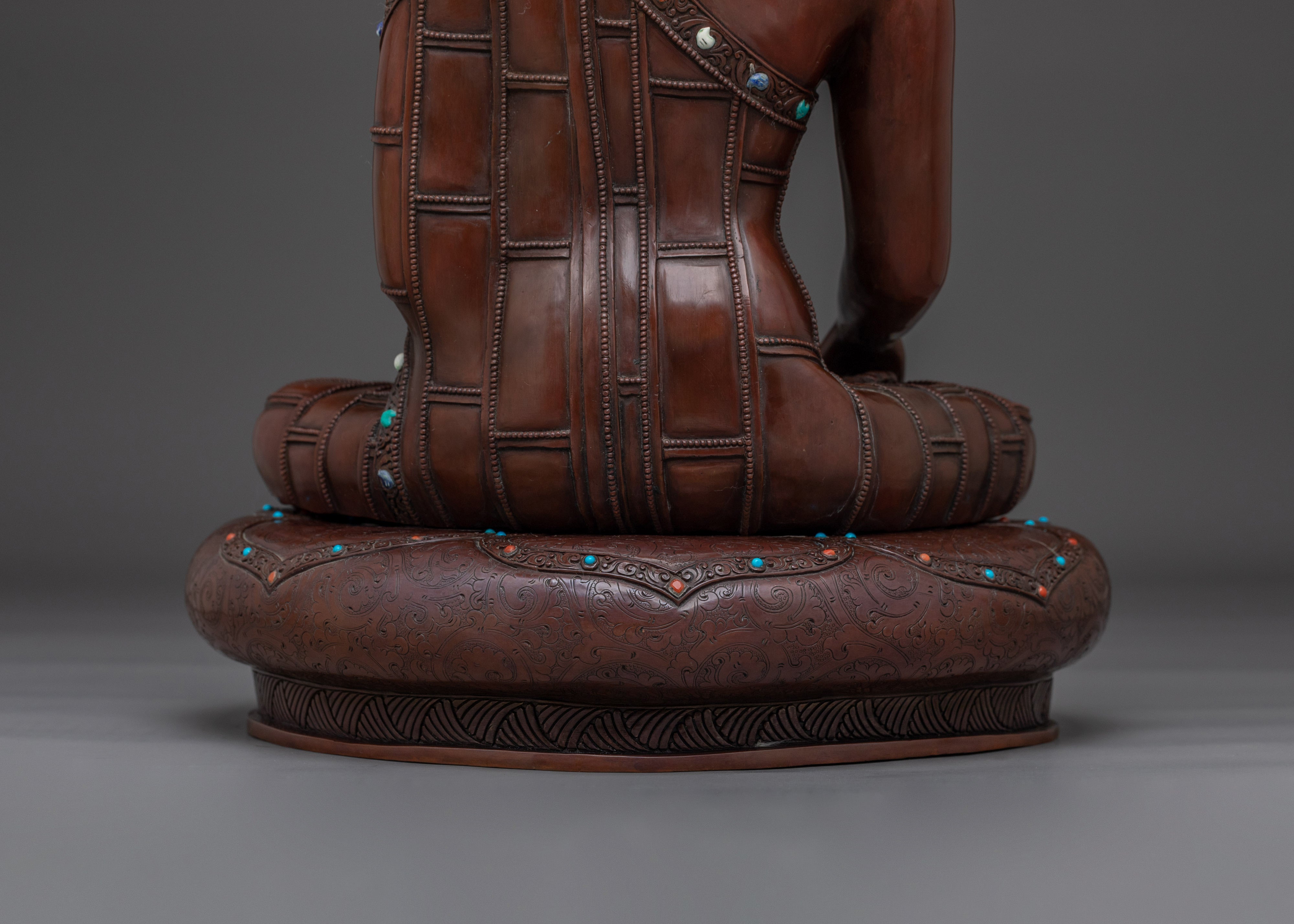 Copper Crown Shakyamuni Buddha Statue for Dharma Decor