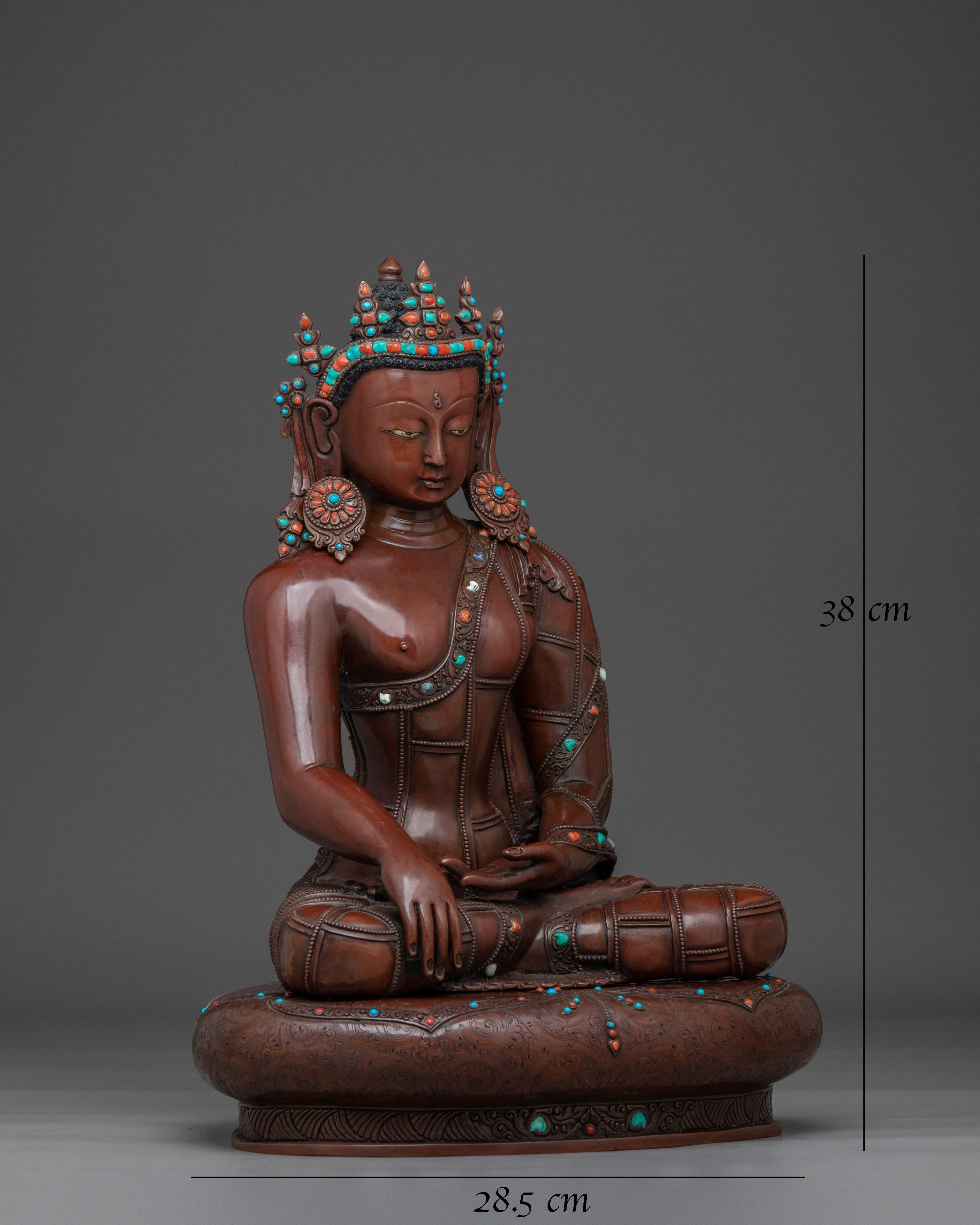 Copper Crown Shakyamuni Buddha Statue