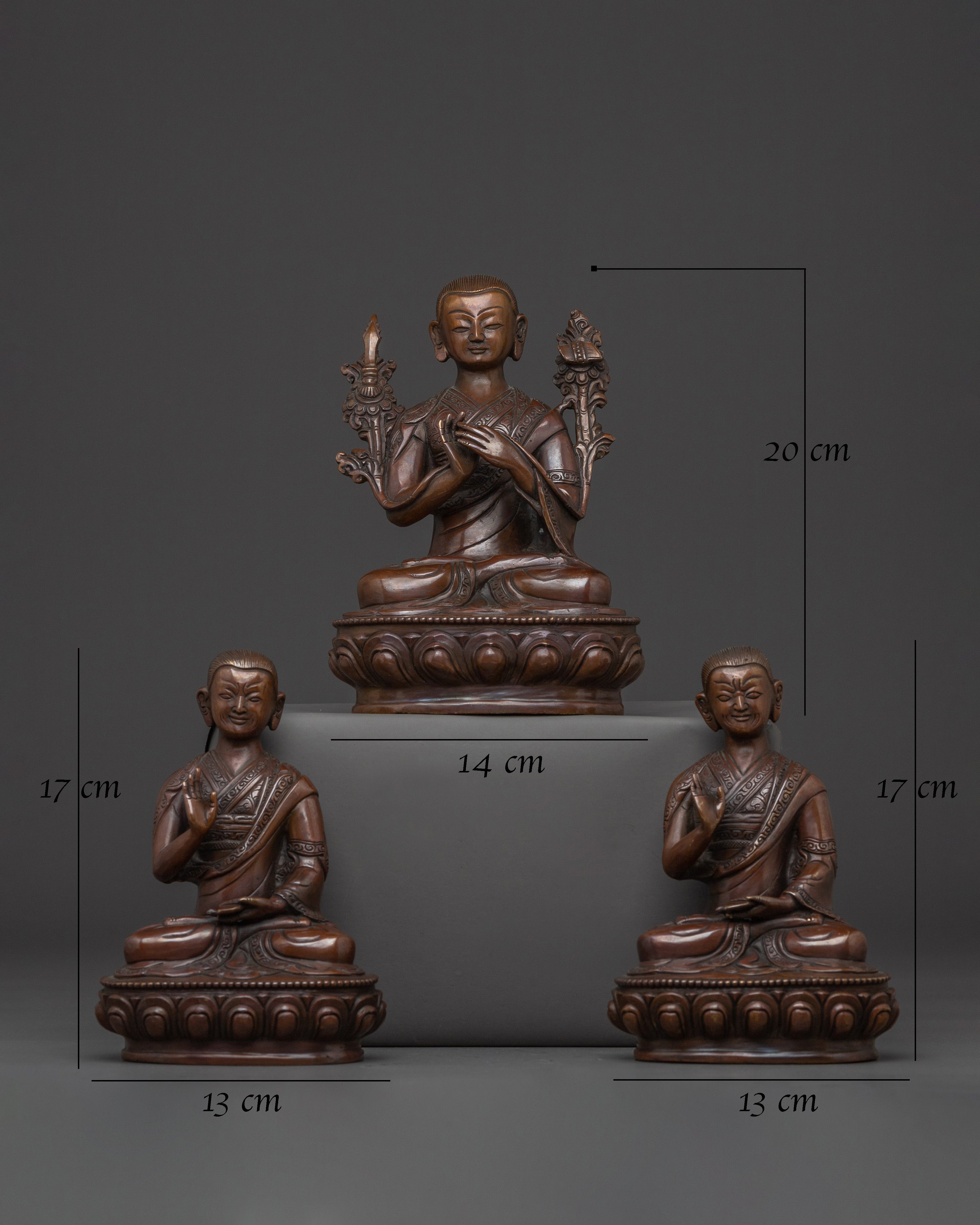 oxidized-tshongkhapa-statue-set