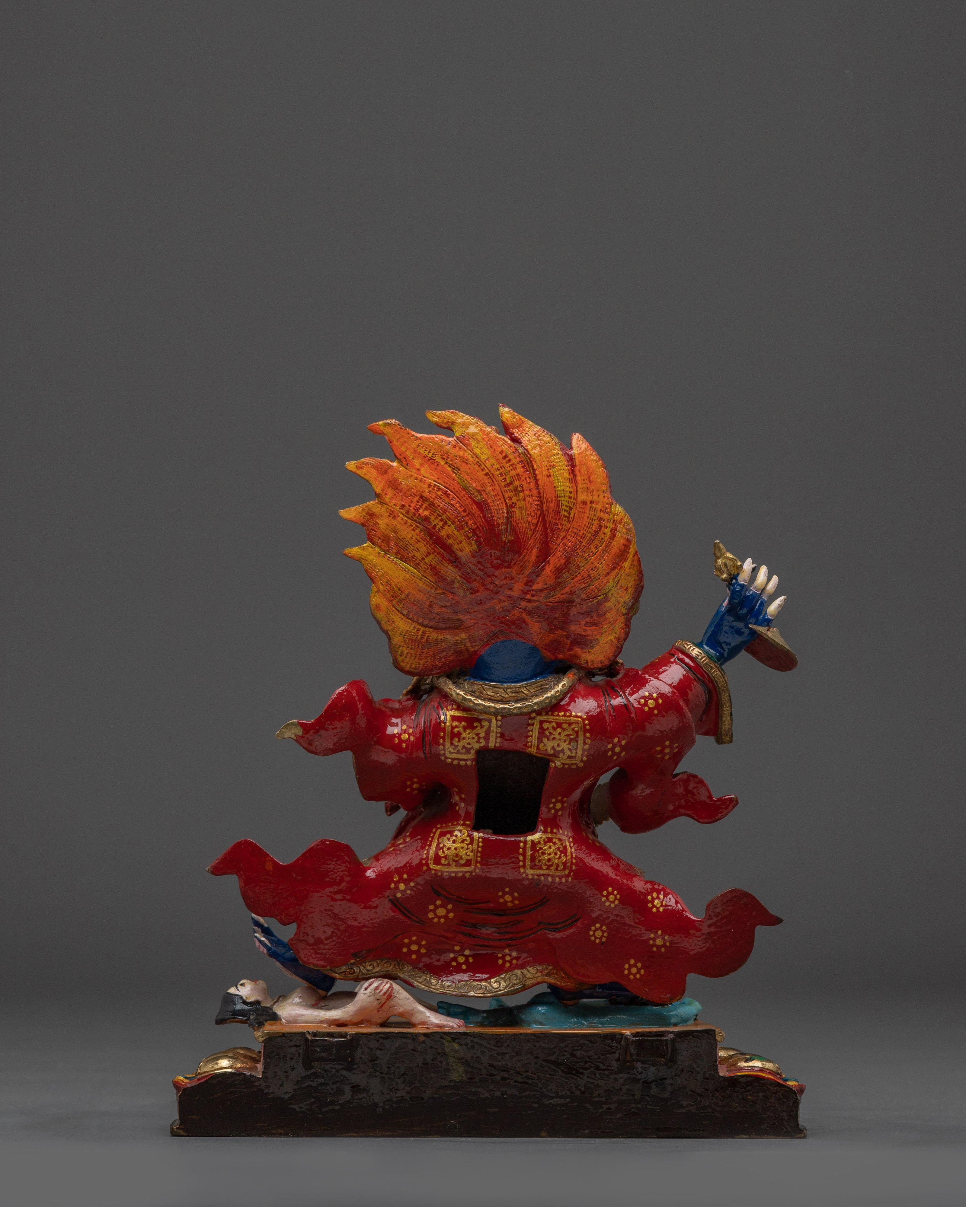 Mahakala Bernakchen Statue in 24K Gold-Gilded | Tibetan Protector Deity
