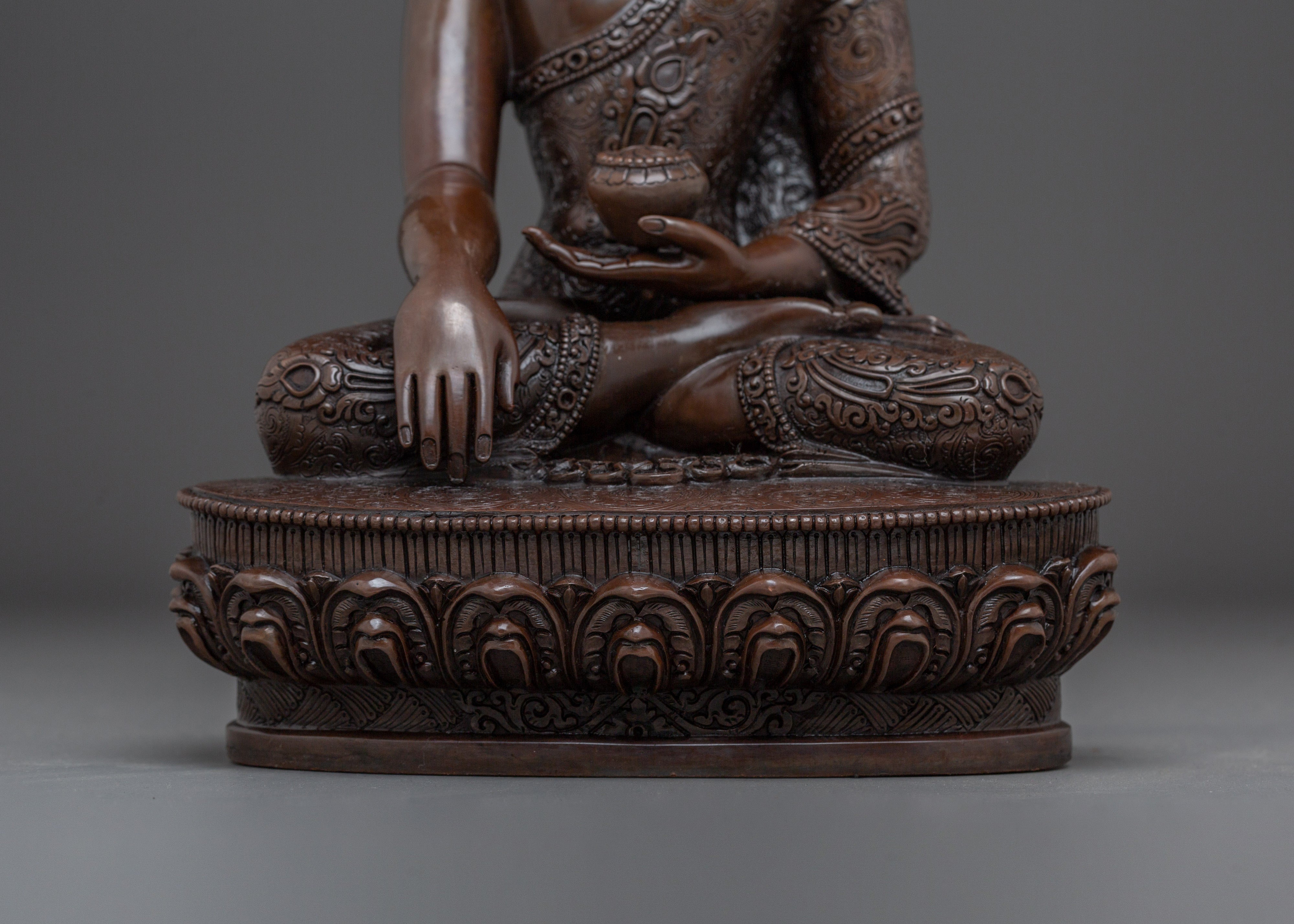 Brown Oxidized Shakyamuni Buddha Statue | Historical Gautama Buddha