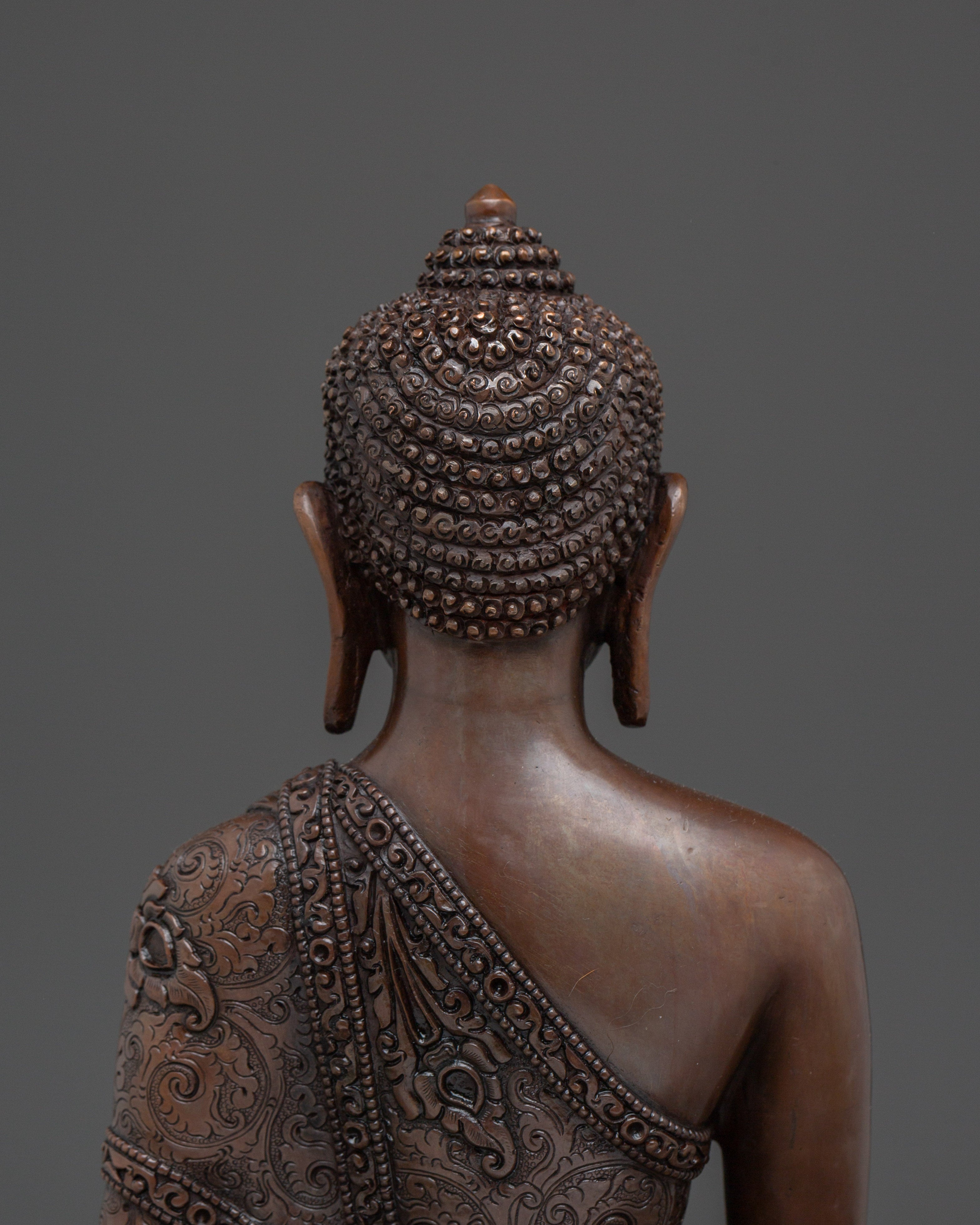 Brown Oxidized Shakyamuni Buddha Statue | Historical Gautama Buddha