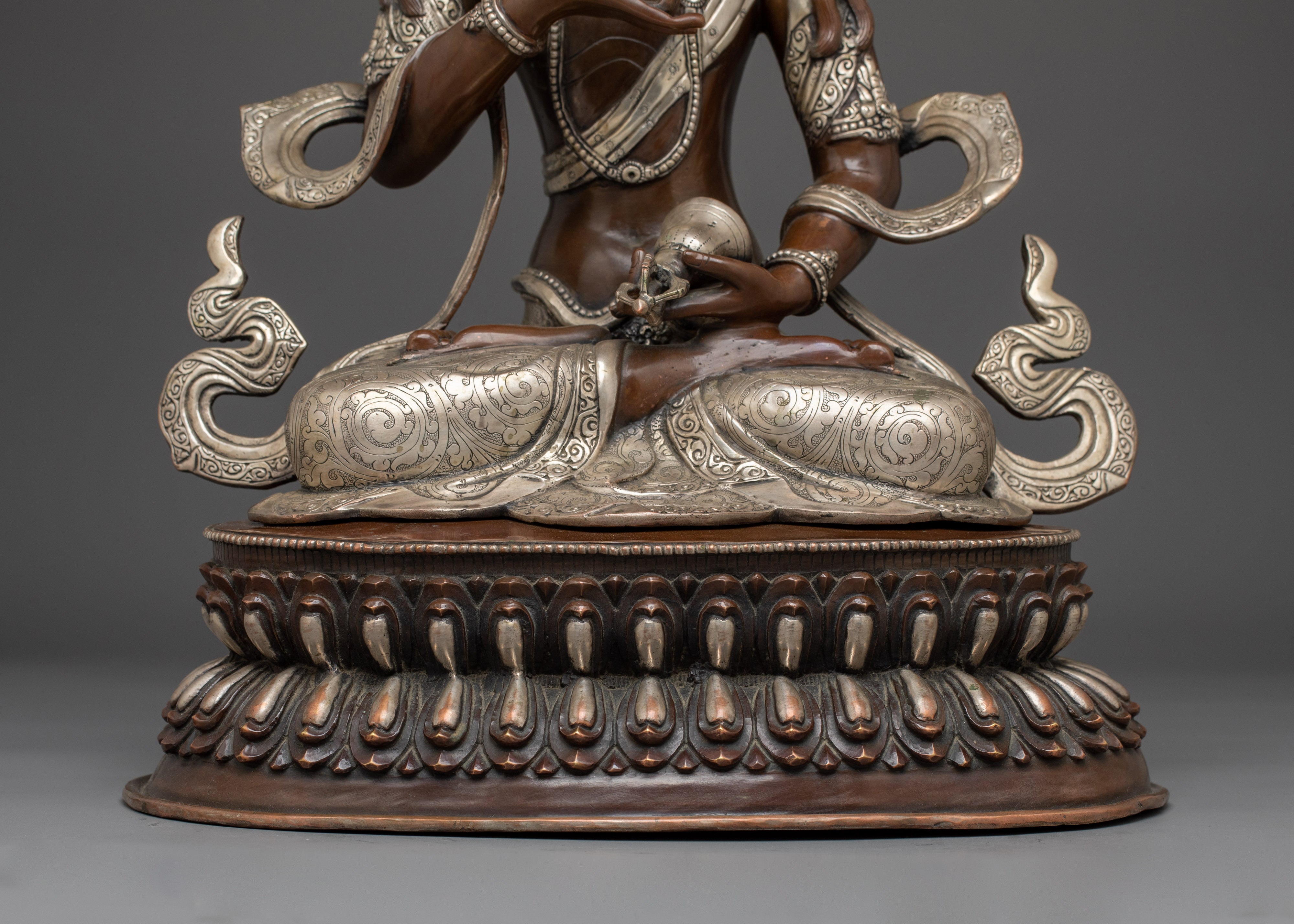 Oxidized Dorje Sempa Statue | Vajrasattva - Tibetan Purification Deity