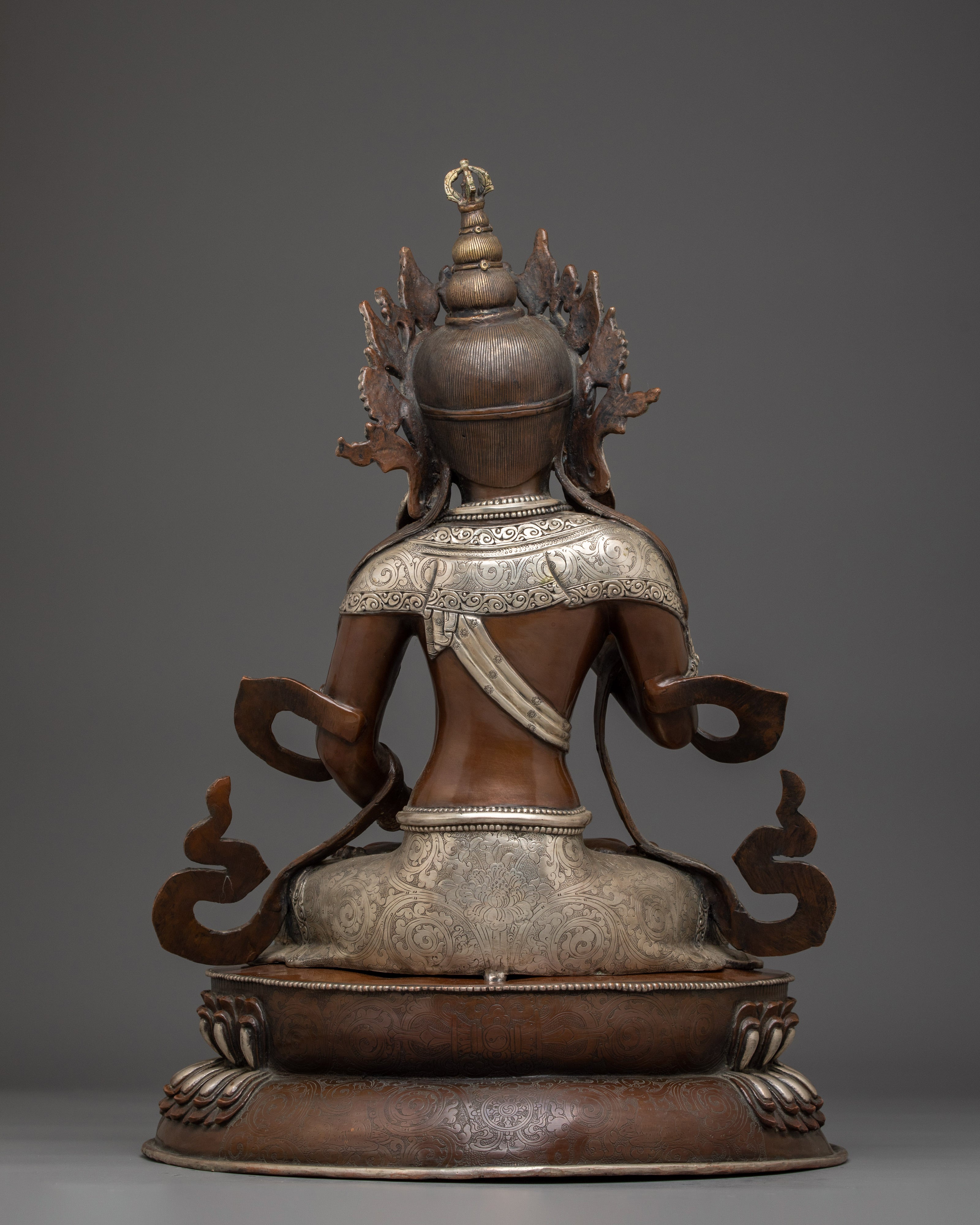 Oxidized Dorje Sempa Statue | Vajrasattva - Tibetan Purification Deity