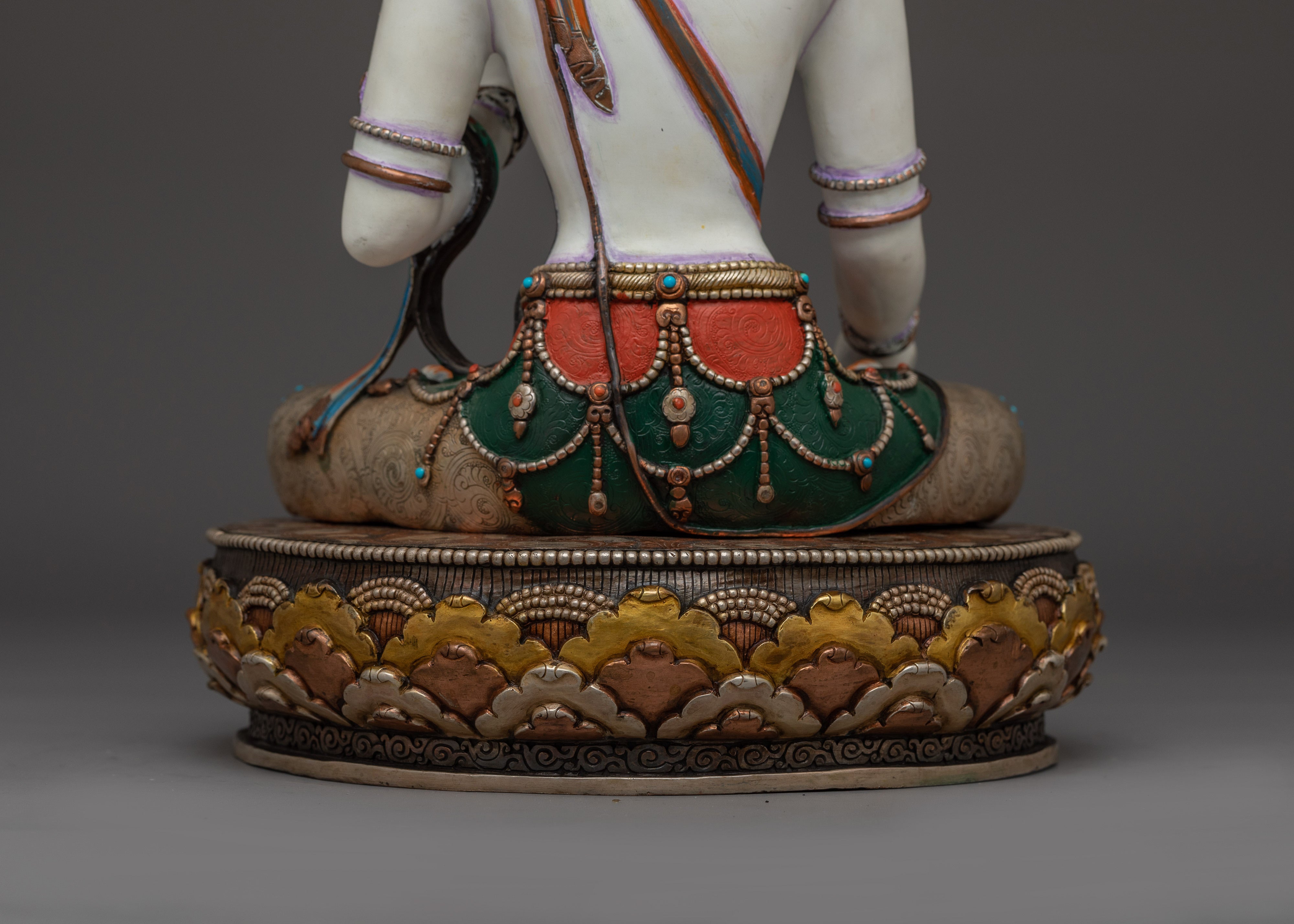 Himalayan Handcrafted White Tara Statue | Buddhist Decor Statue