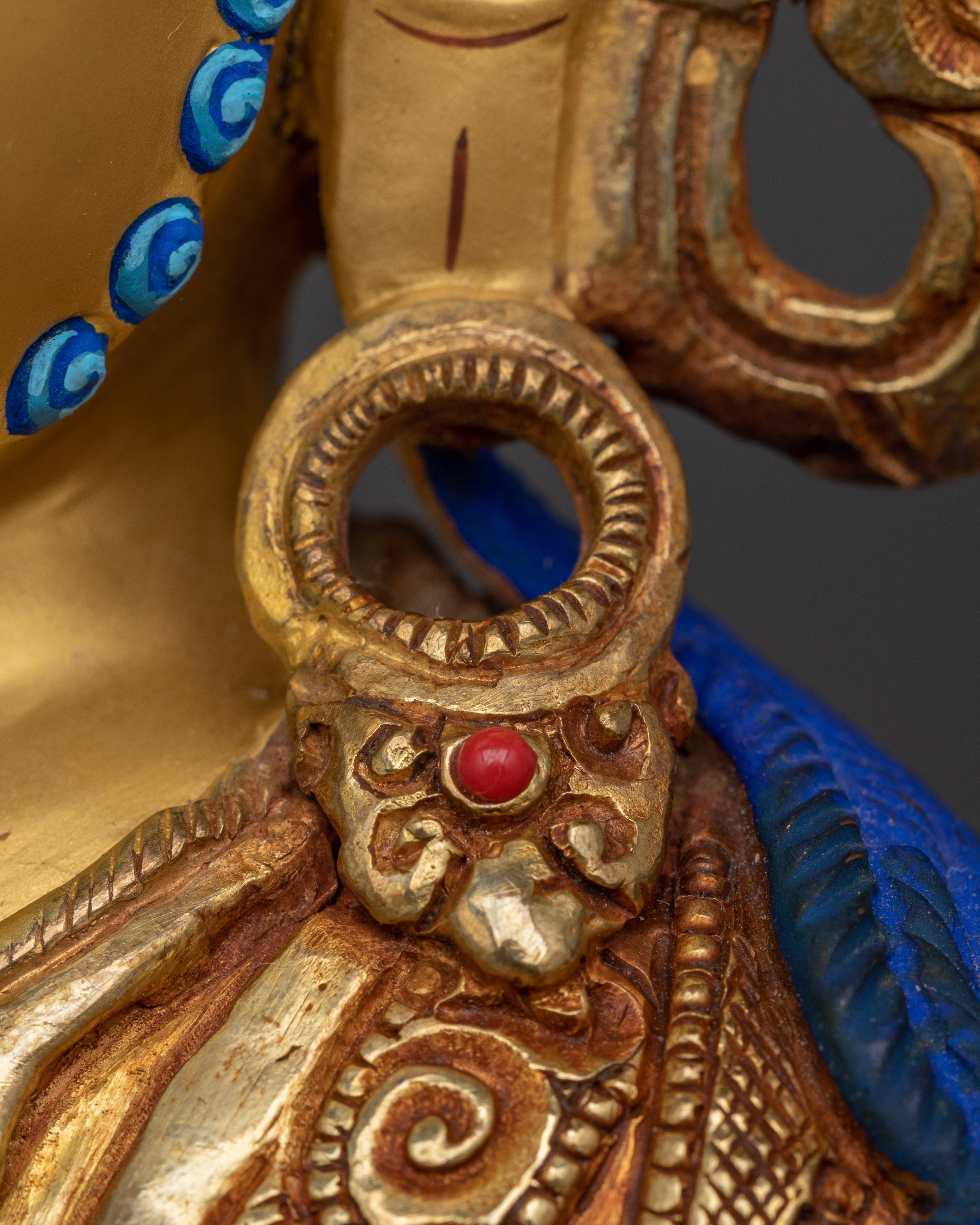 Handcrafted Buddhist Statue of Dzambhala | Wealth Deity Sculpture