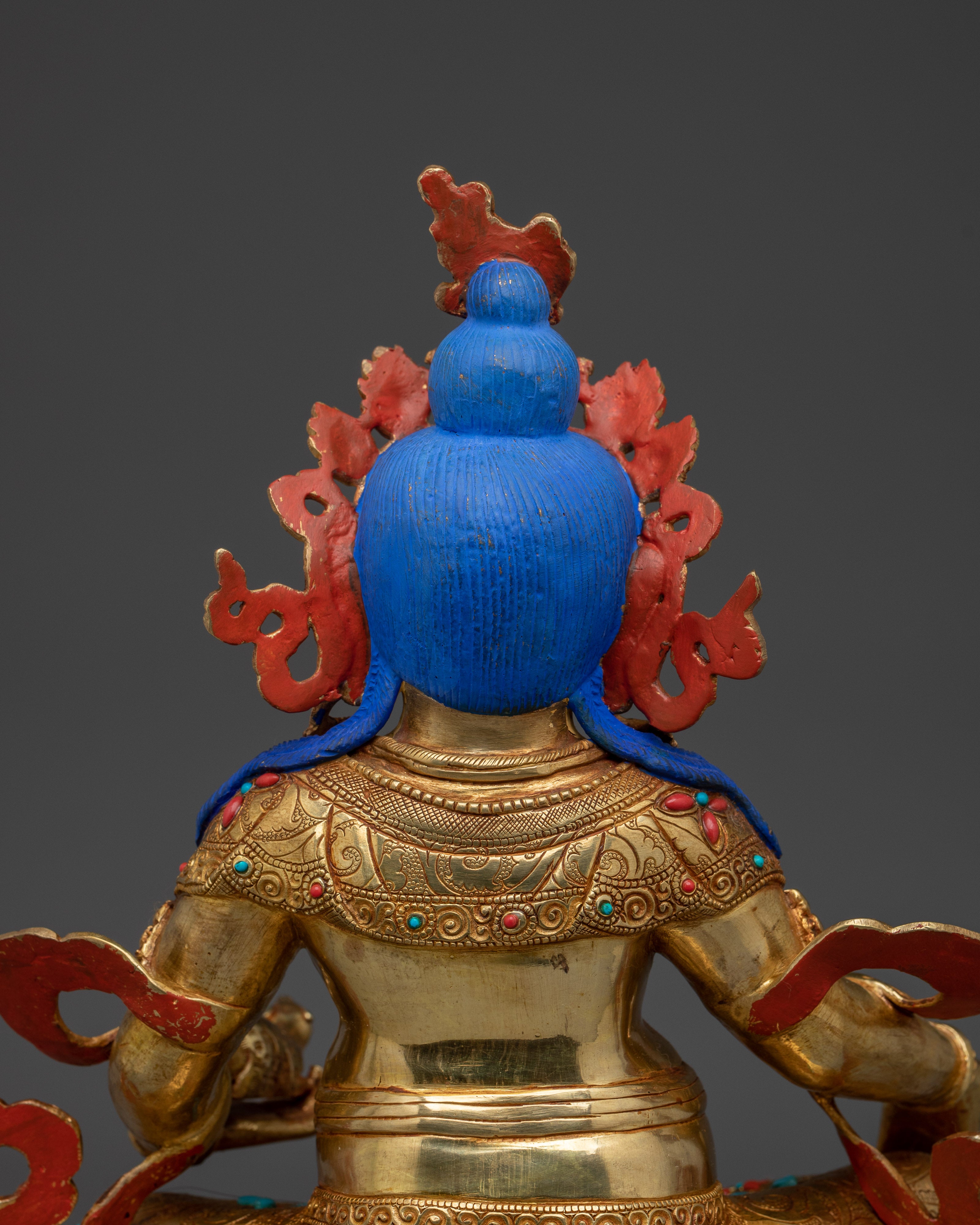 Handcrafted Buddhist Statue of Dzambhala | Wealth Deity Sculpture