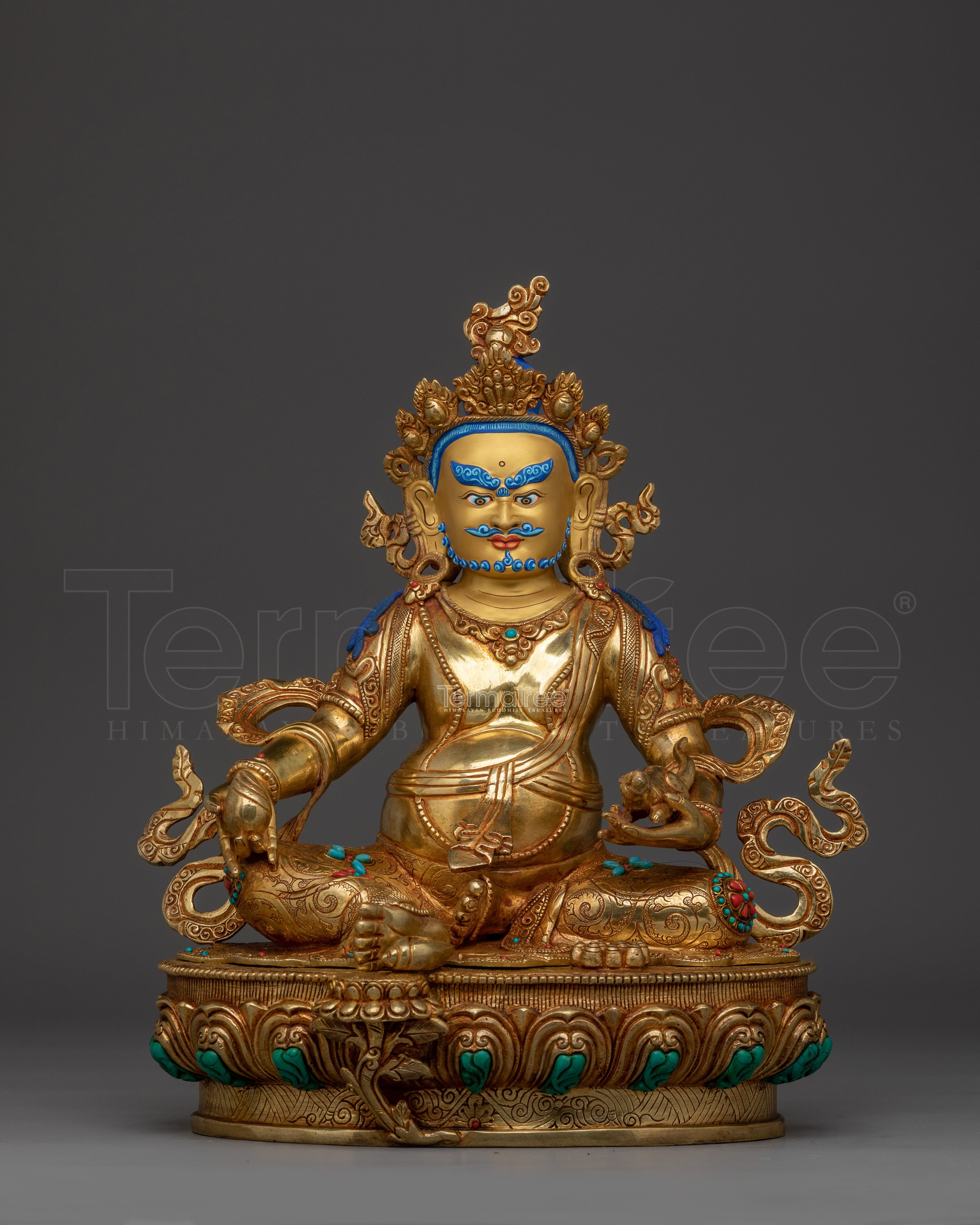 Handcrafted Buddhist Statue of Dzambhala | Wealth Deity Sculpture