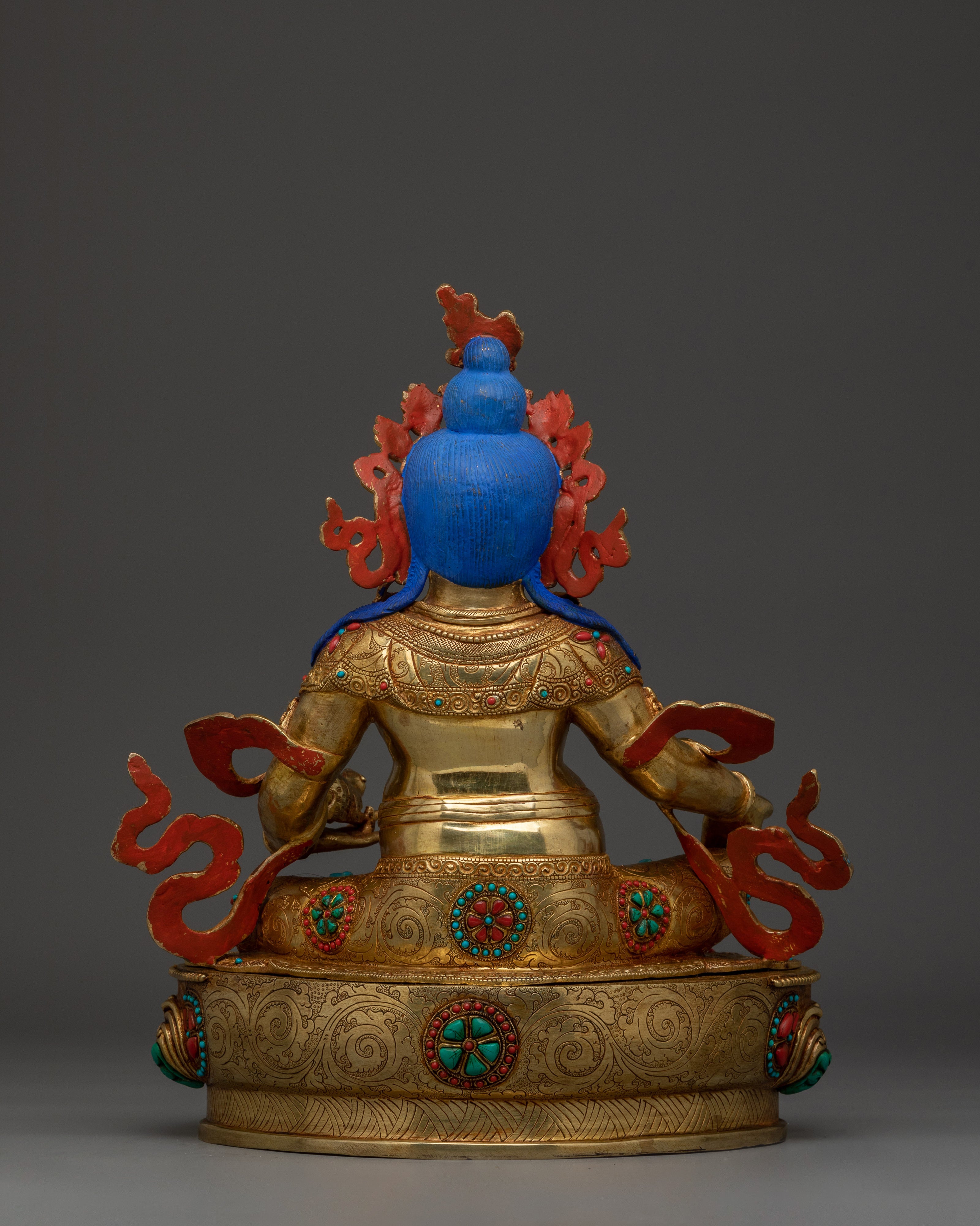 Handcrafted Buddhist Statue of Dzambhala | Wealth Deity Sculpture
