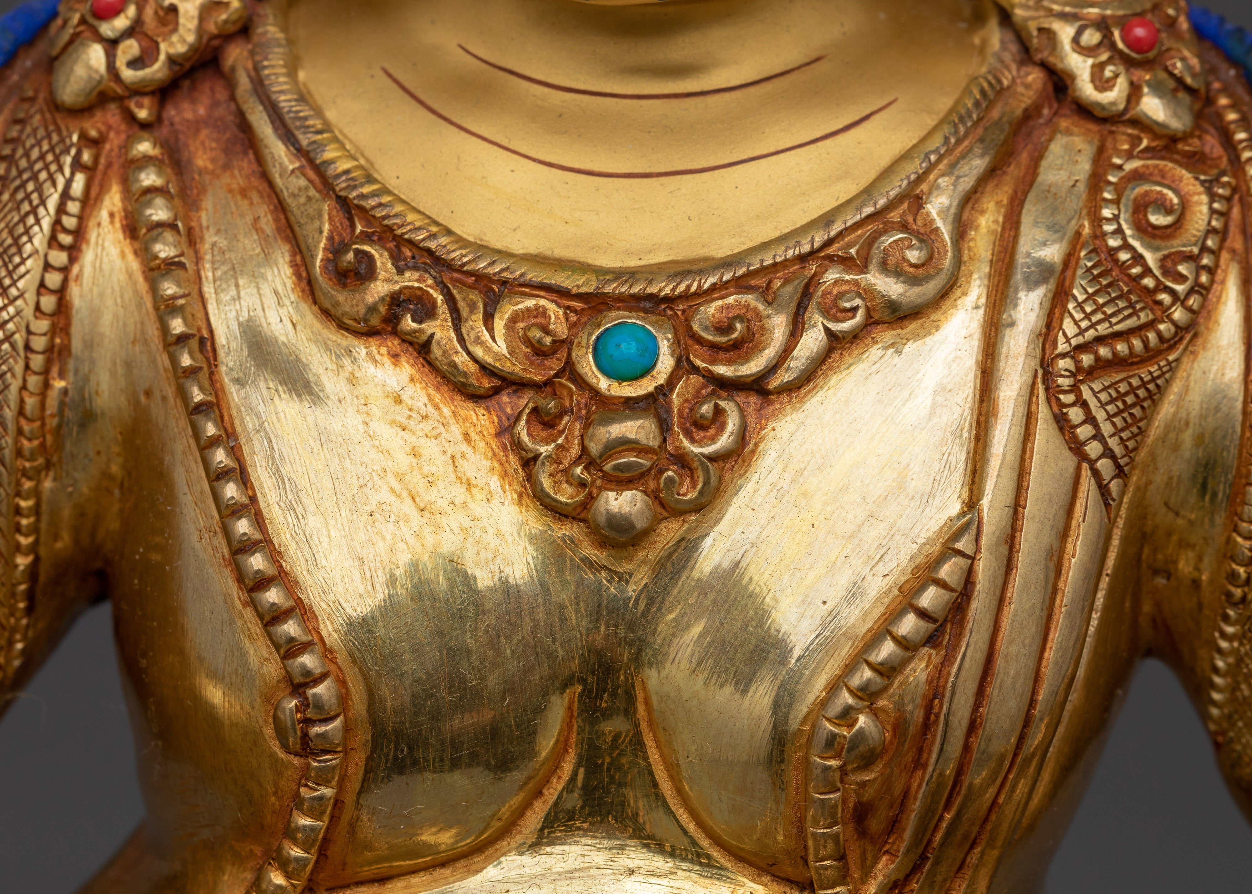 Handcrafted Buddhist Statue of Dzambhala | Wealth Deity Sculpture