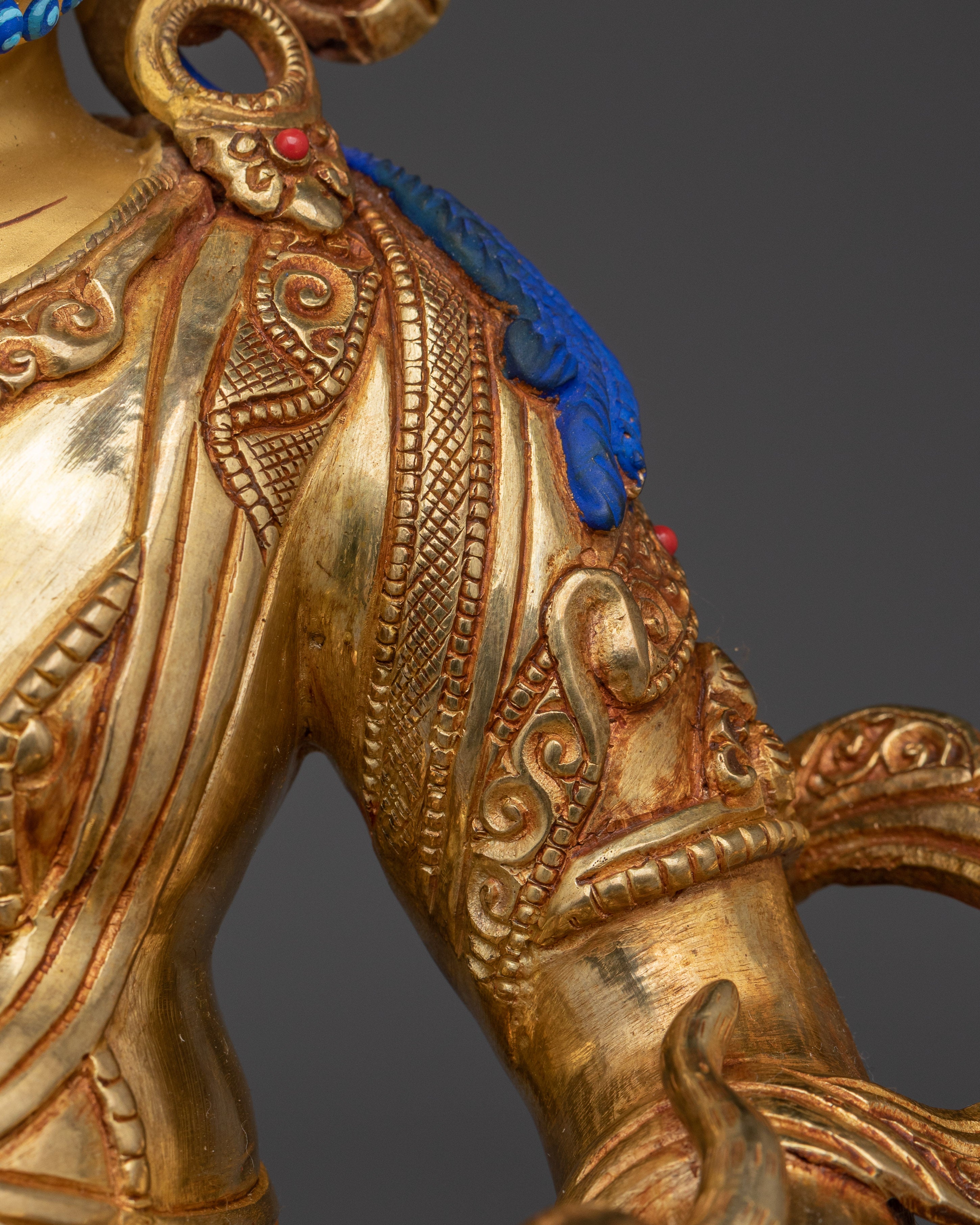 Handcrafted Buddhist Statue of Dzambhala | Wealth Deity Sculpture