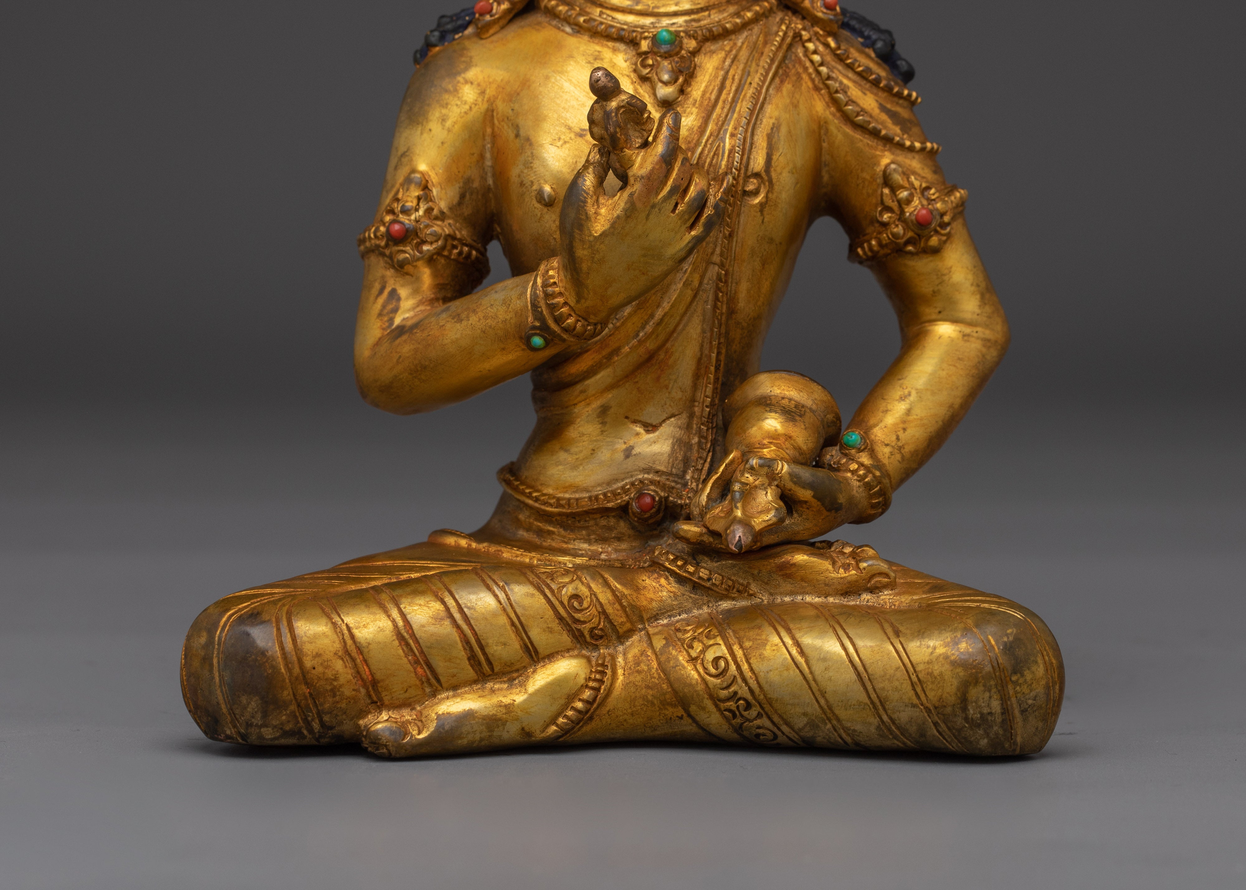 Handmade Copper Vajrasattva statue | Spiritual Tibetan Sculpture for Meditation