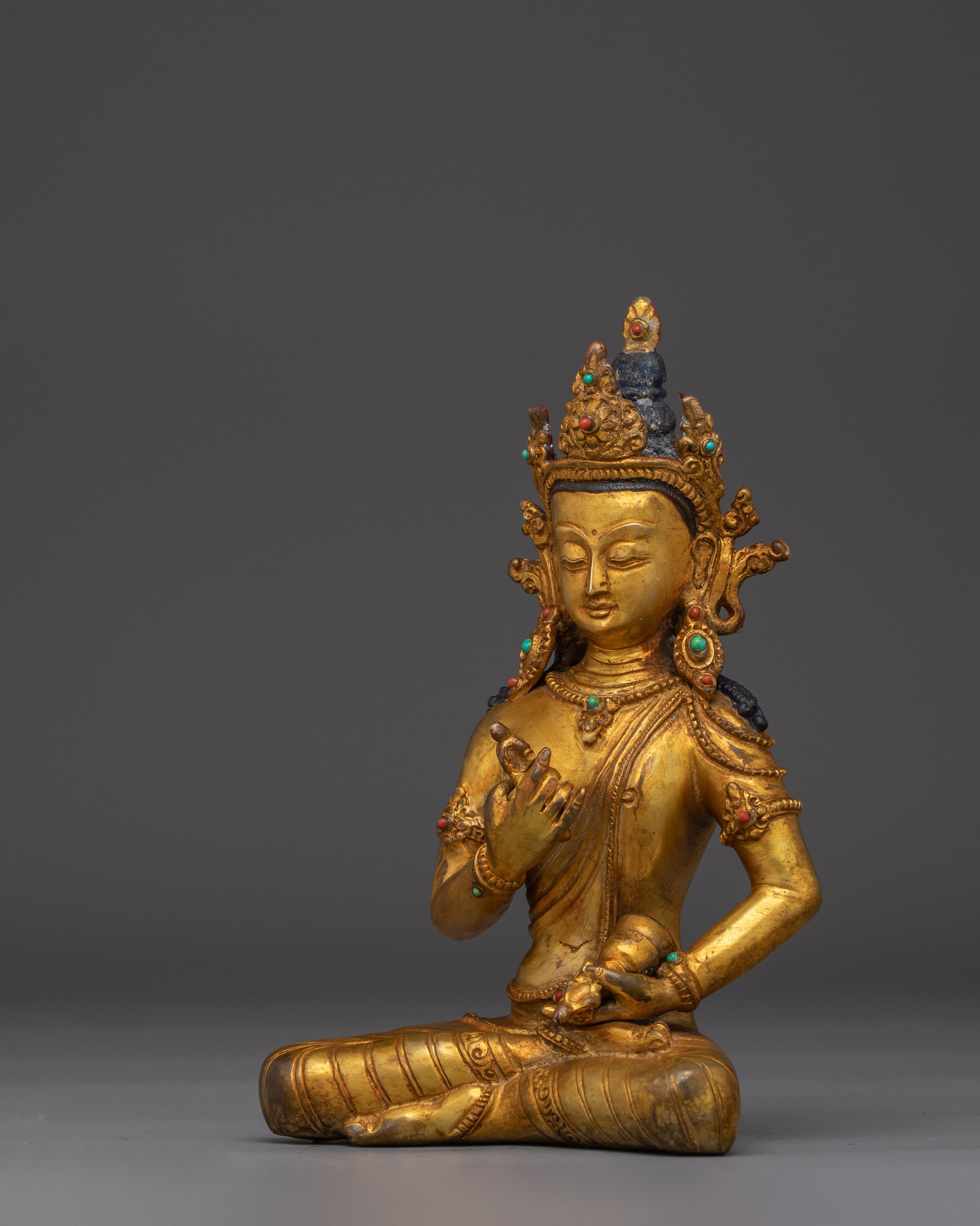 Handmade Copper Vajrasattva statue | Spiritual Tibetan Sculpture for Meditation