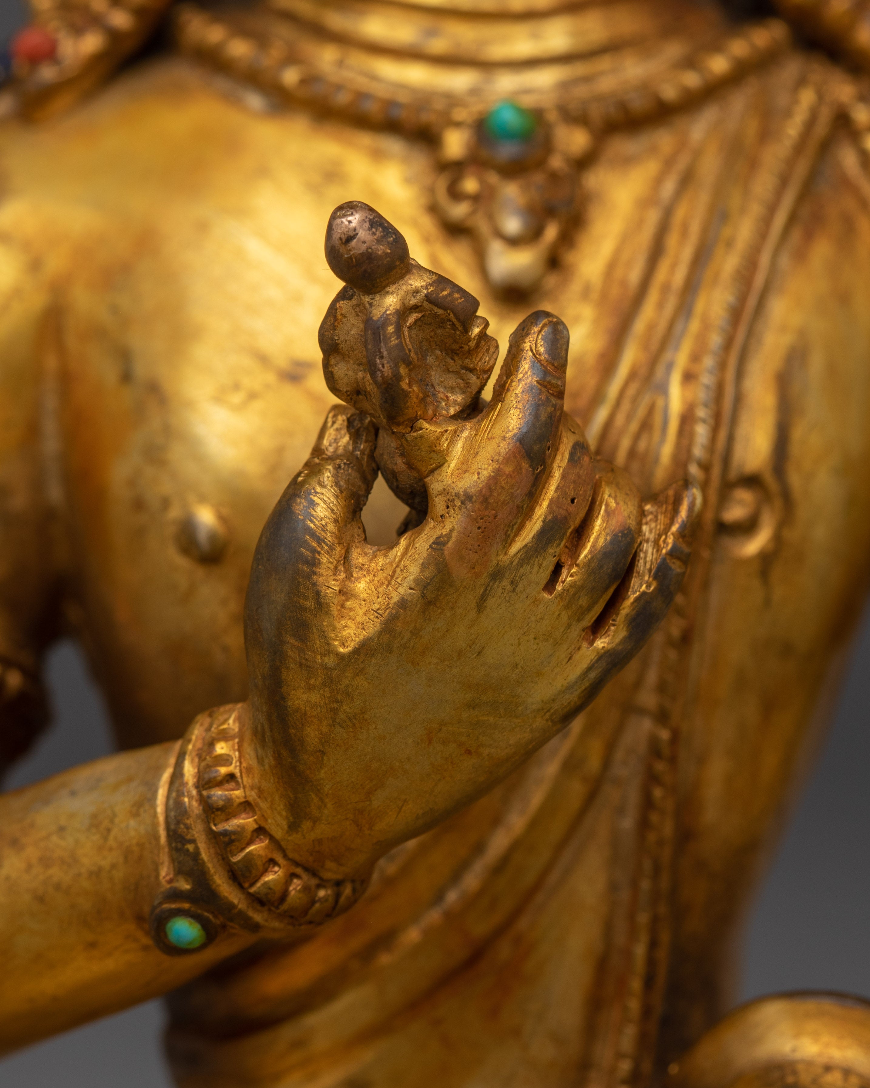 Handmade Copper Vajrasattva statue | Spiritual Tibetan Sculpture for Meditation