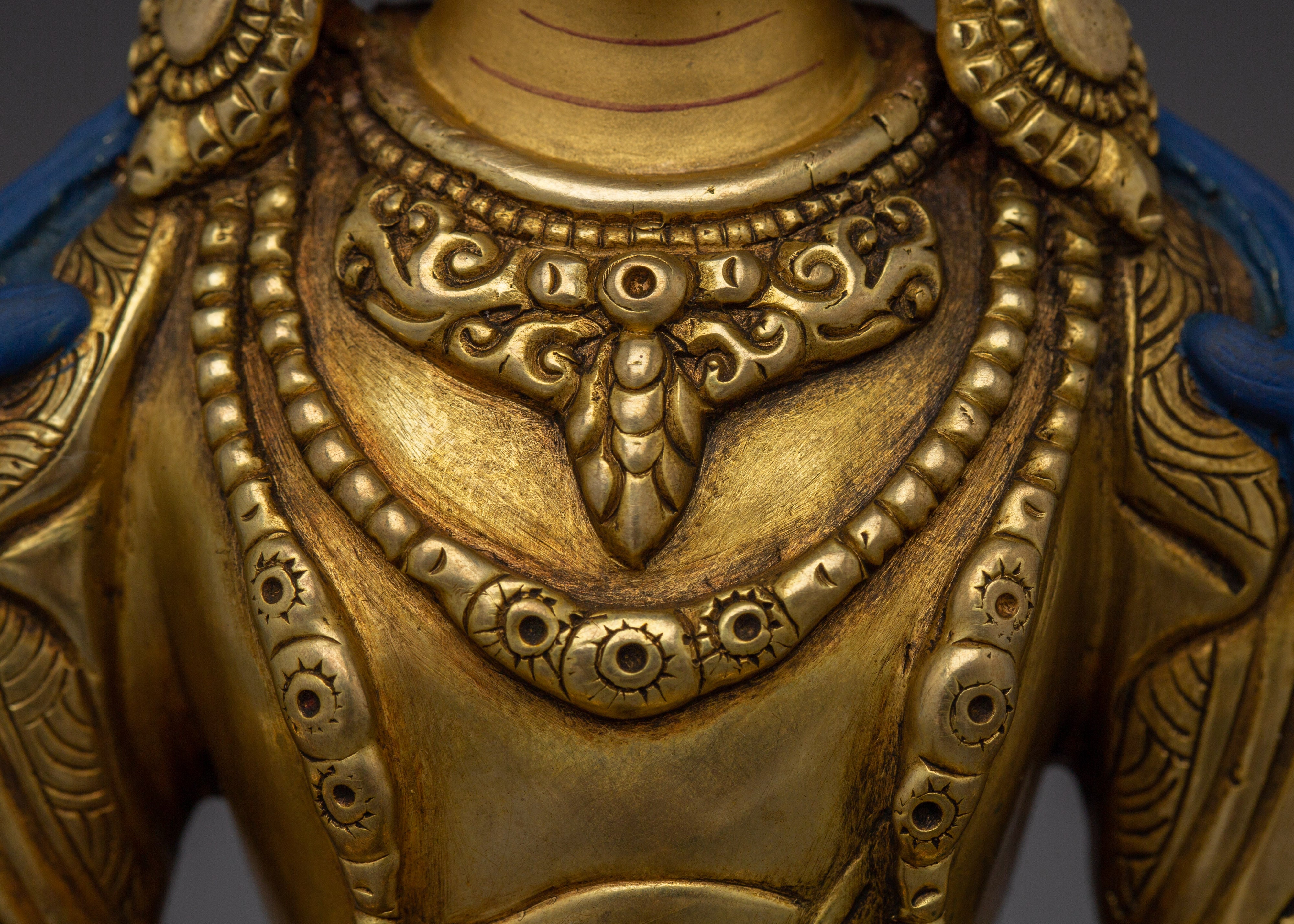 Amitayus Golden Decor Statue | Tibetan Long-life  Buddha
