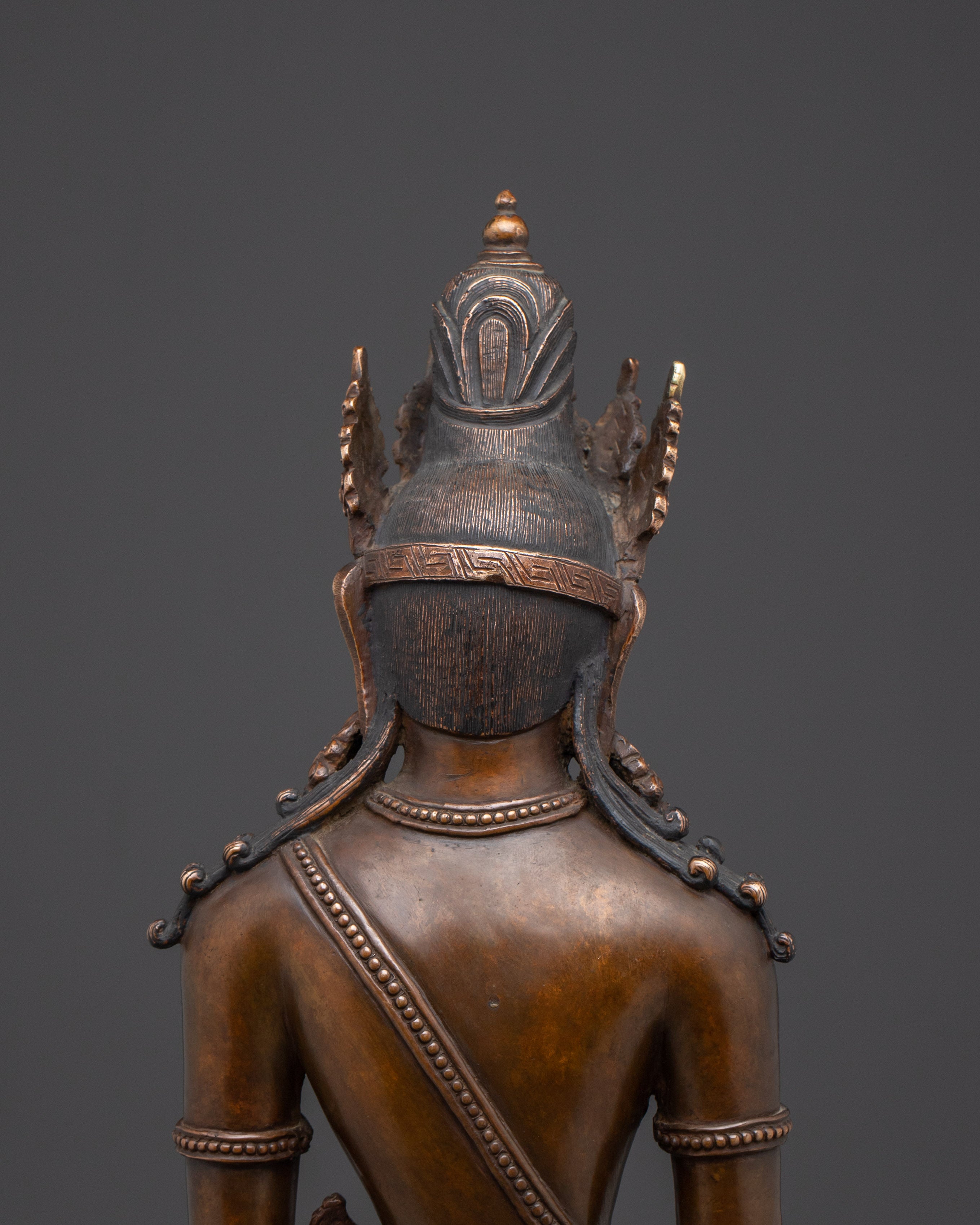Oxidized Standing Avalokiteshvara Statue | Bodhisattva of Compassion