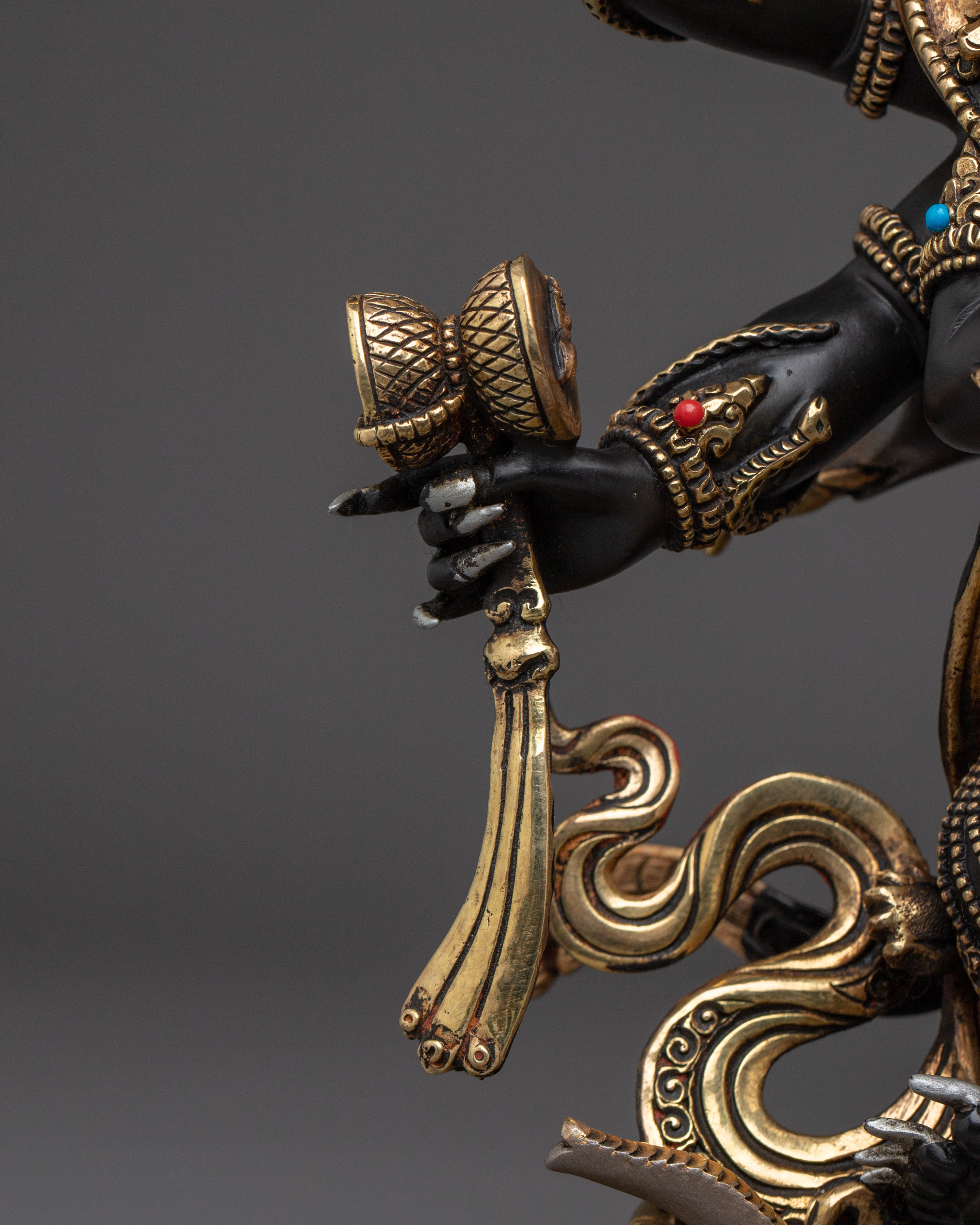 Wrathful Six Armed Mahakala Statue | Guardian of the Dharma
