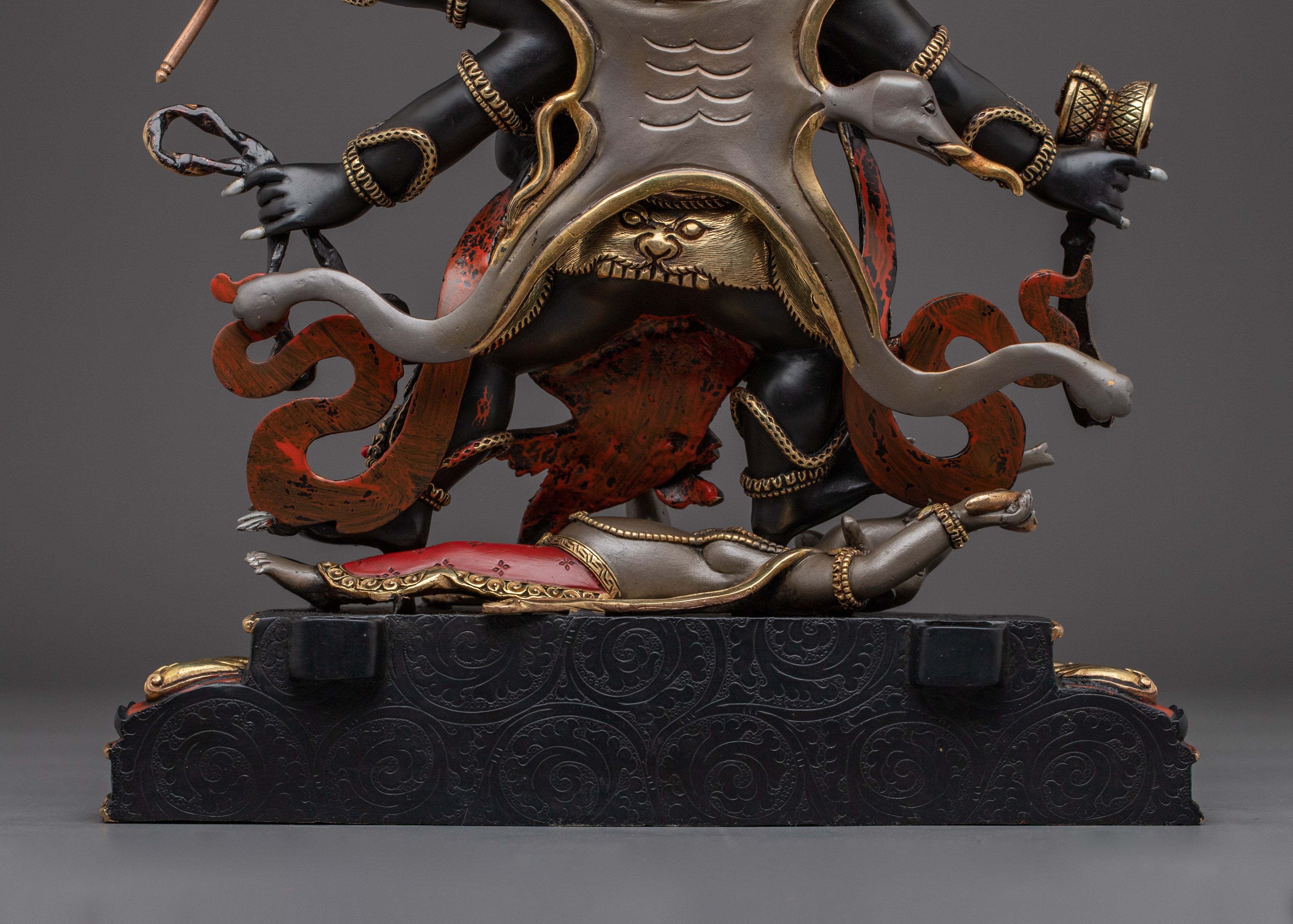 Wrathful Six Armed Mahakala Statue | Guardian of the Dharma