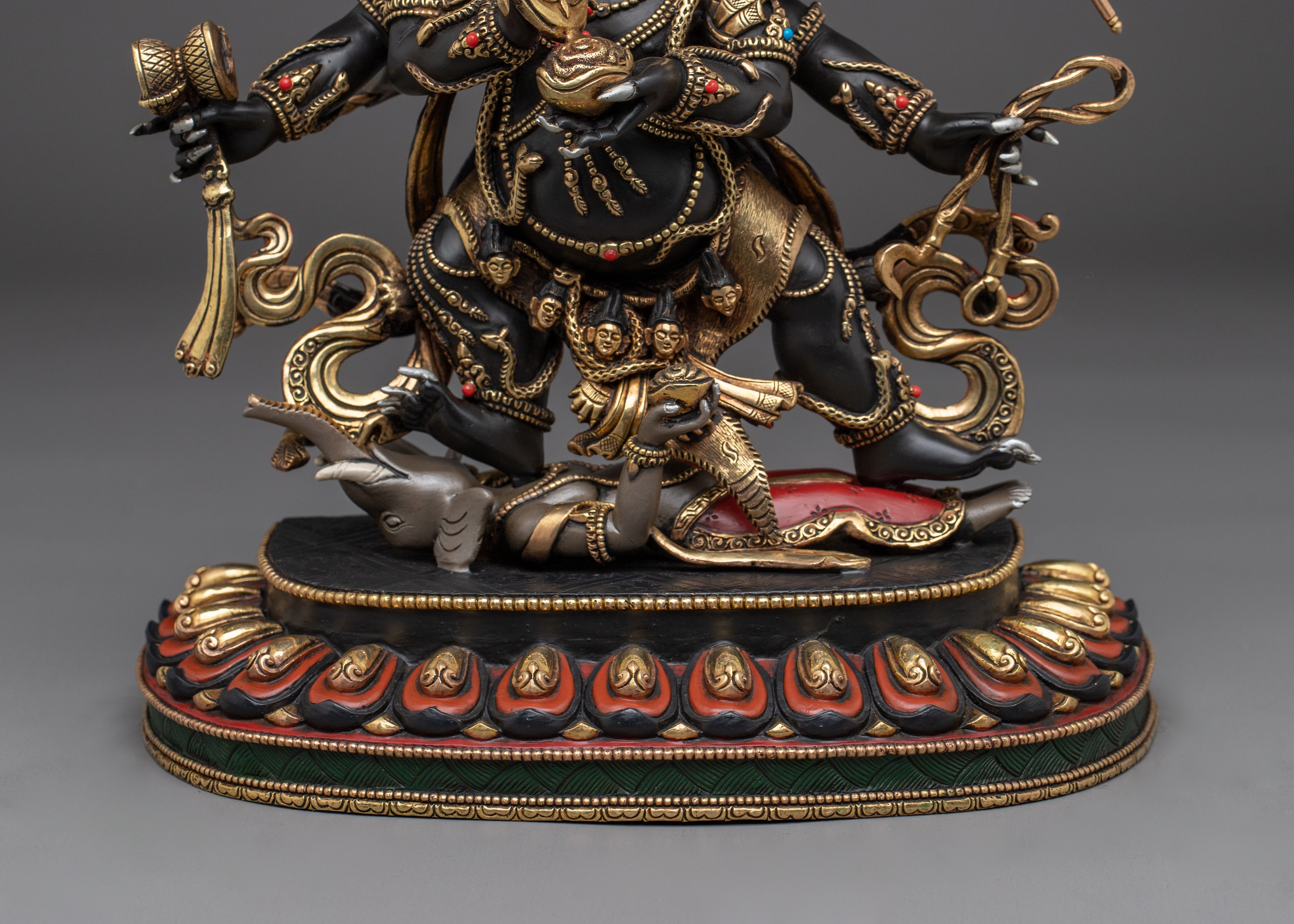 Wrathful Six Armed Mahakala Statue | Guardian of the Dharma