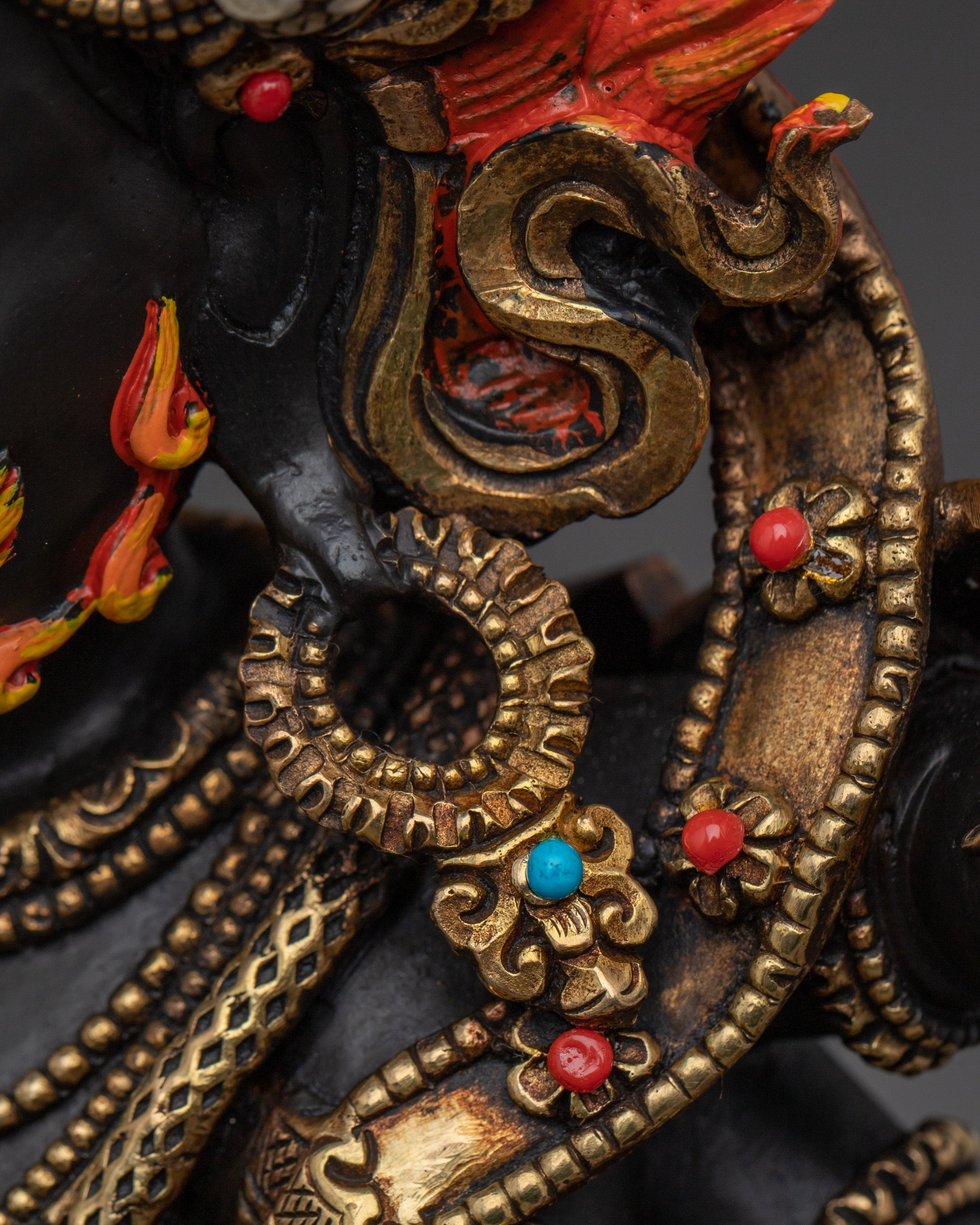 Wrathful Six Armed Mahakala Statue | Guardian of the Dharma