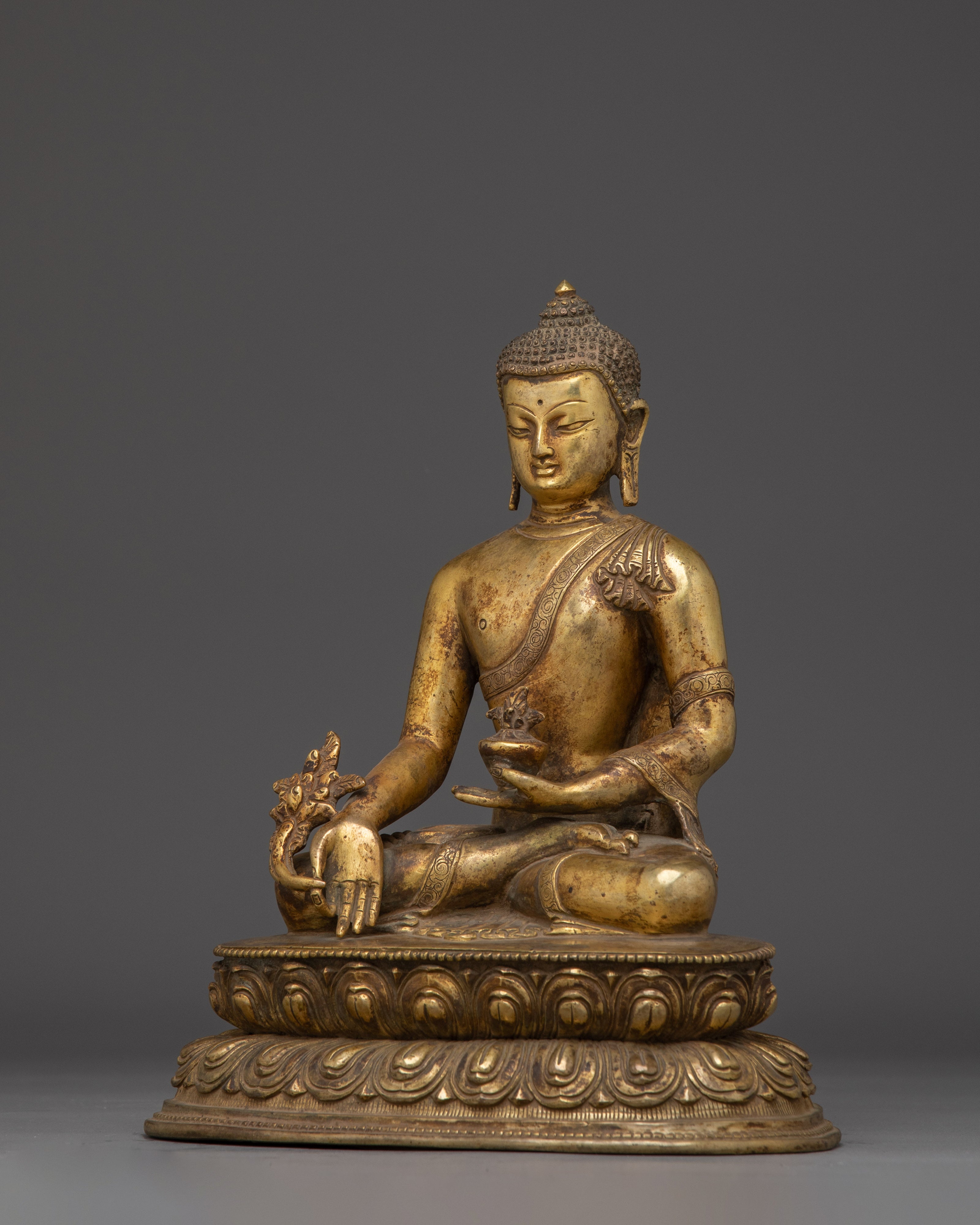 Handcrafted Vajrayana Art of Medicine Buddha | Healing Deity