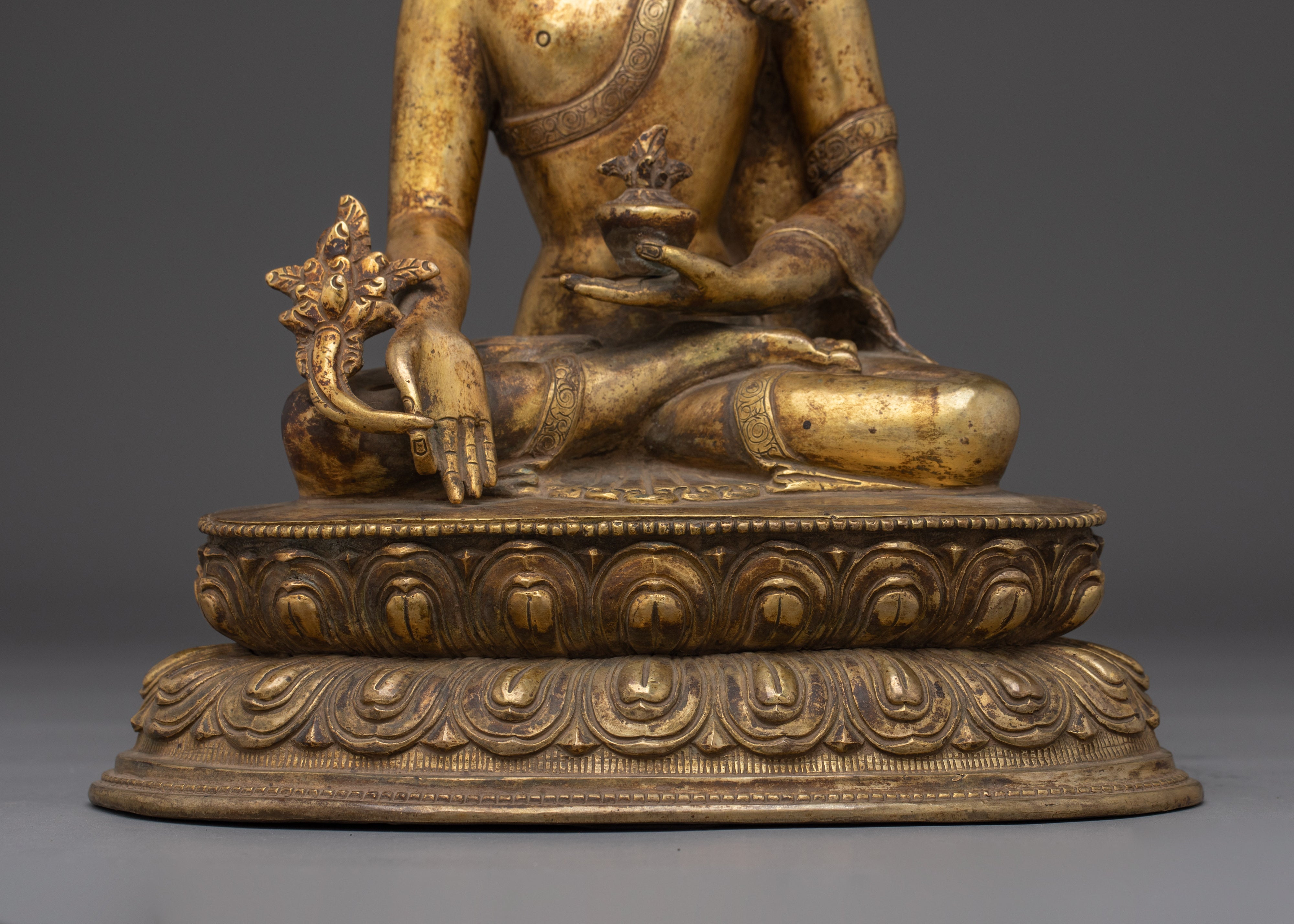 Handcrafted Vajrayana Art of Medicine Buddha | Healing Deity