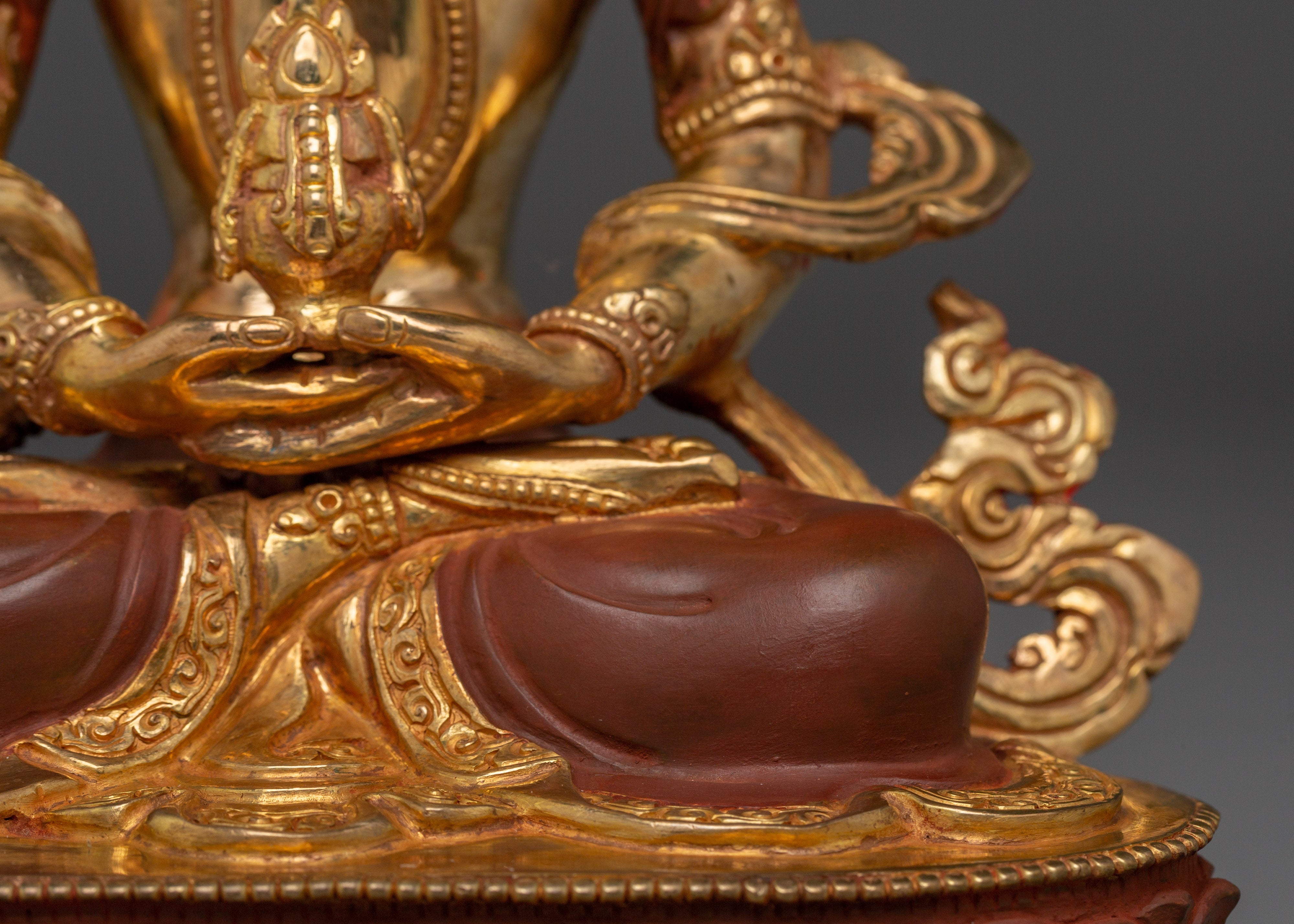 Healing Deity Amitayus Figurine | Traditional Himalayan Art