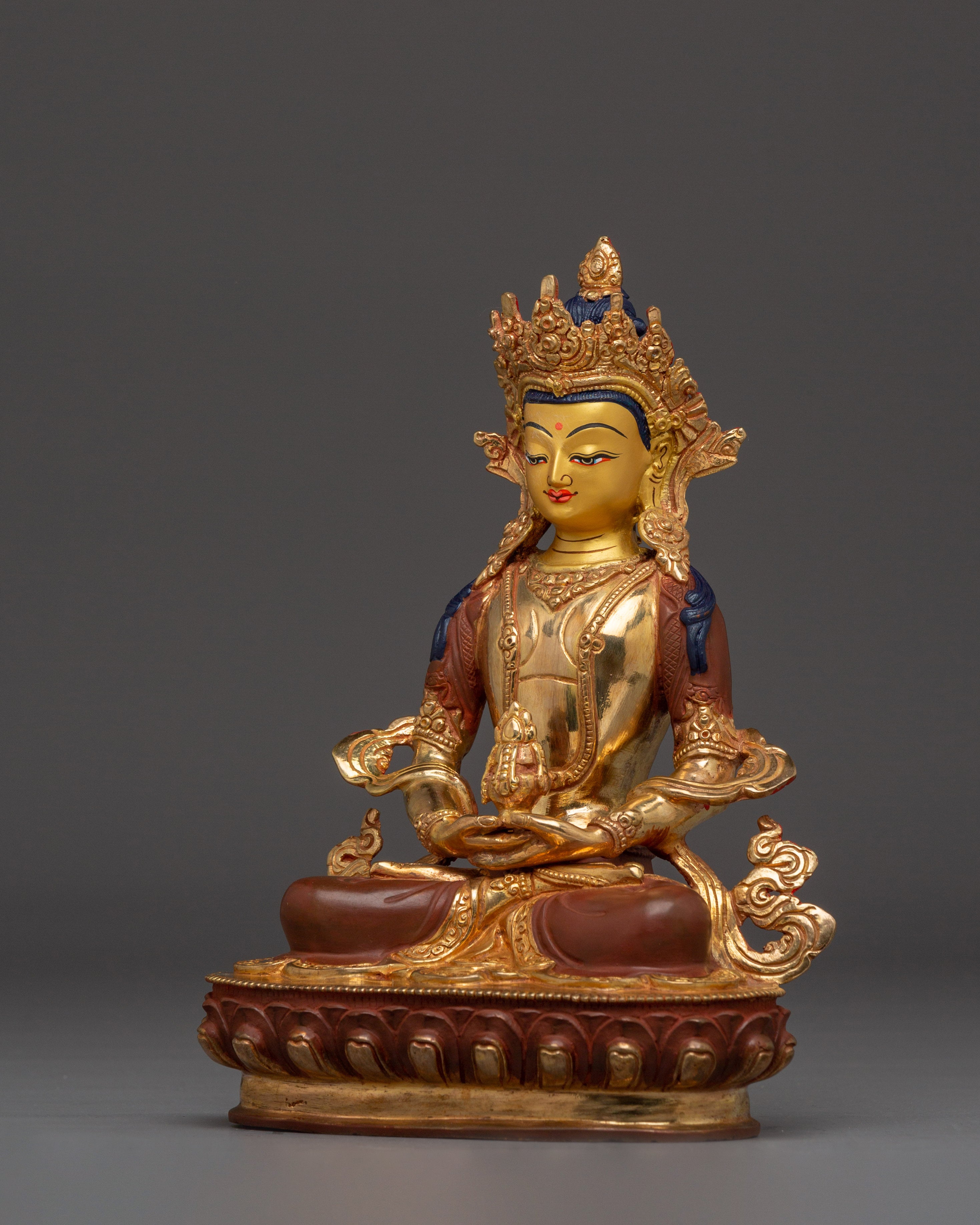 Healing Deity Amitayus Figurine | Traditional Himalayan Art