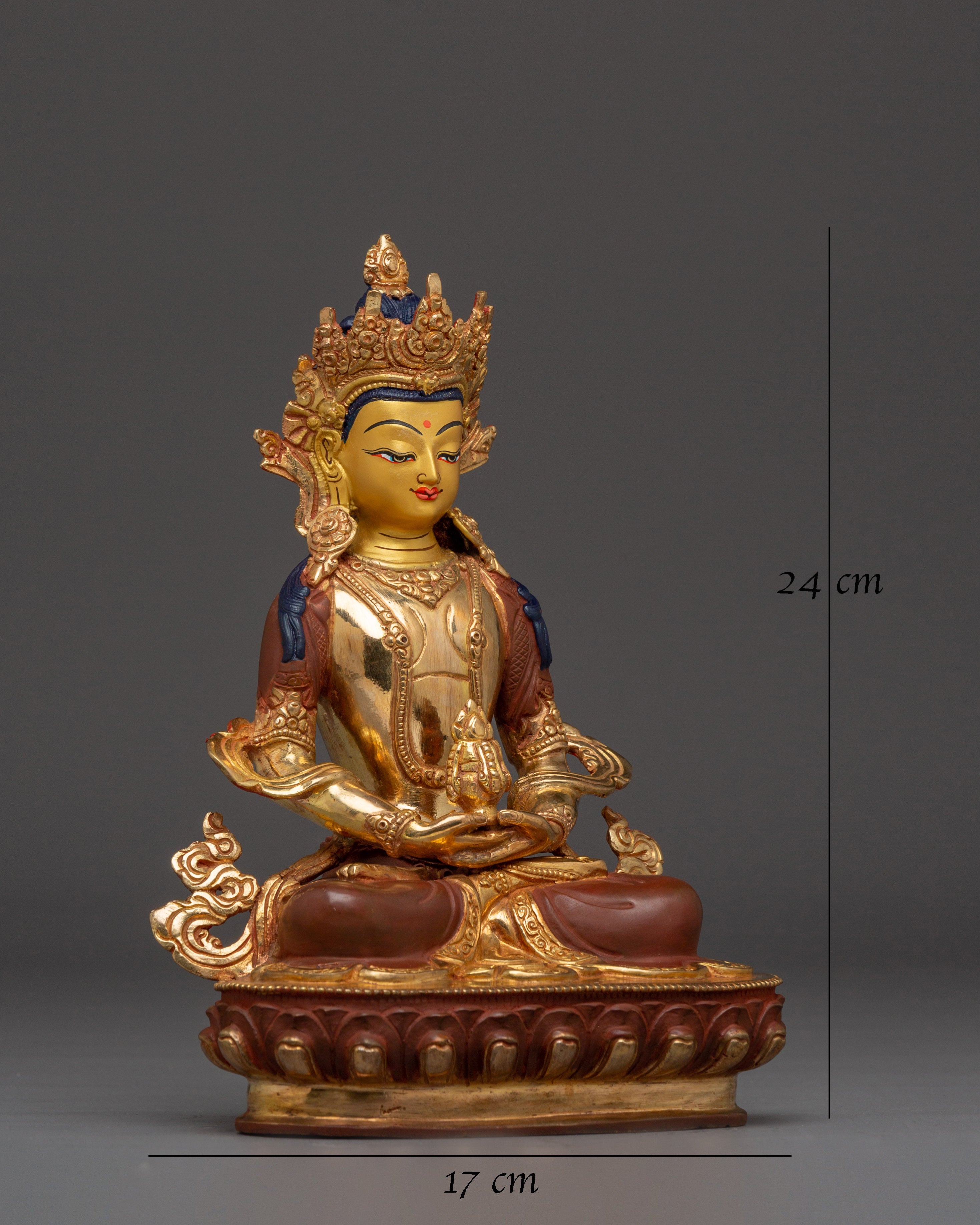 Healing Deity Amitayus Figurine | Traditional Himalayan Art