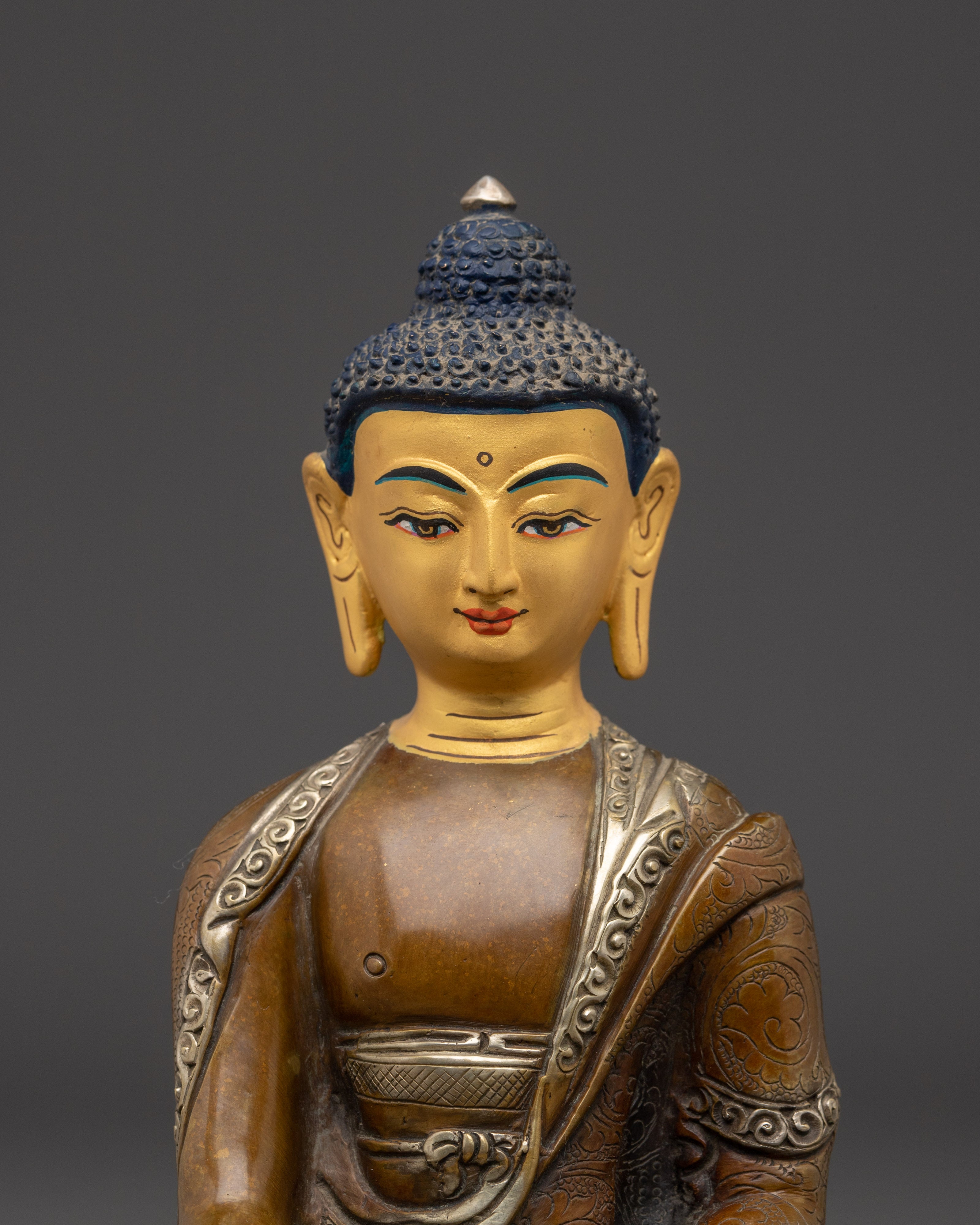 Oxidized Five Buddha Set Statue | Five Dhyani Buddha Artwork