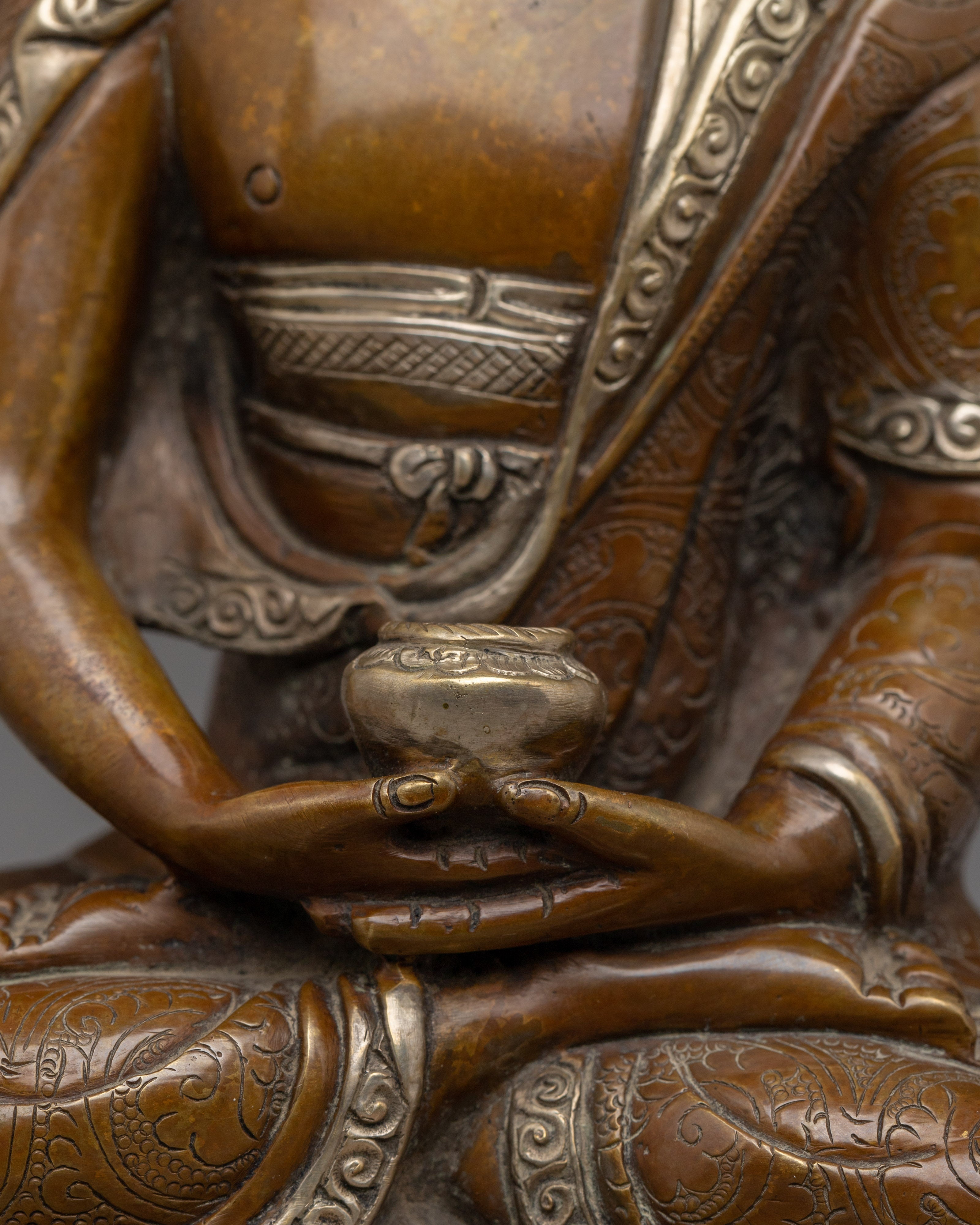 Oxidized Five Buddha Set Statue | Five Dhyani Buddha Artwork