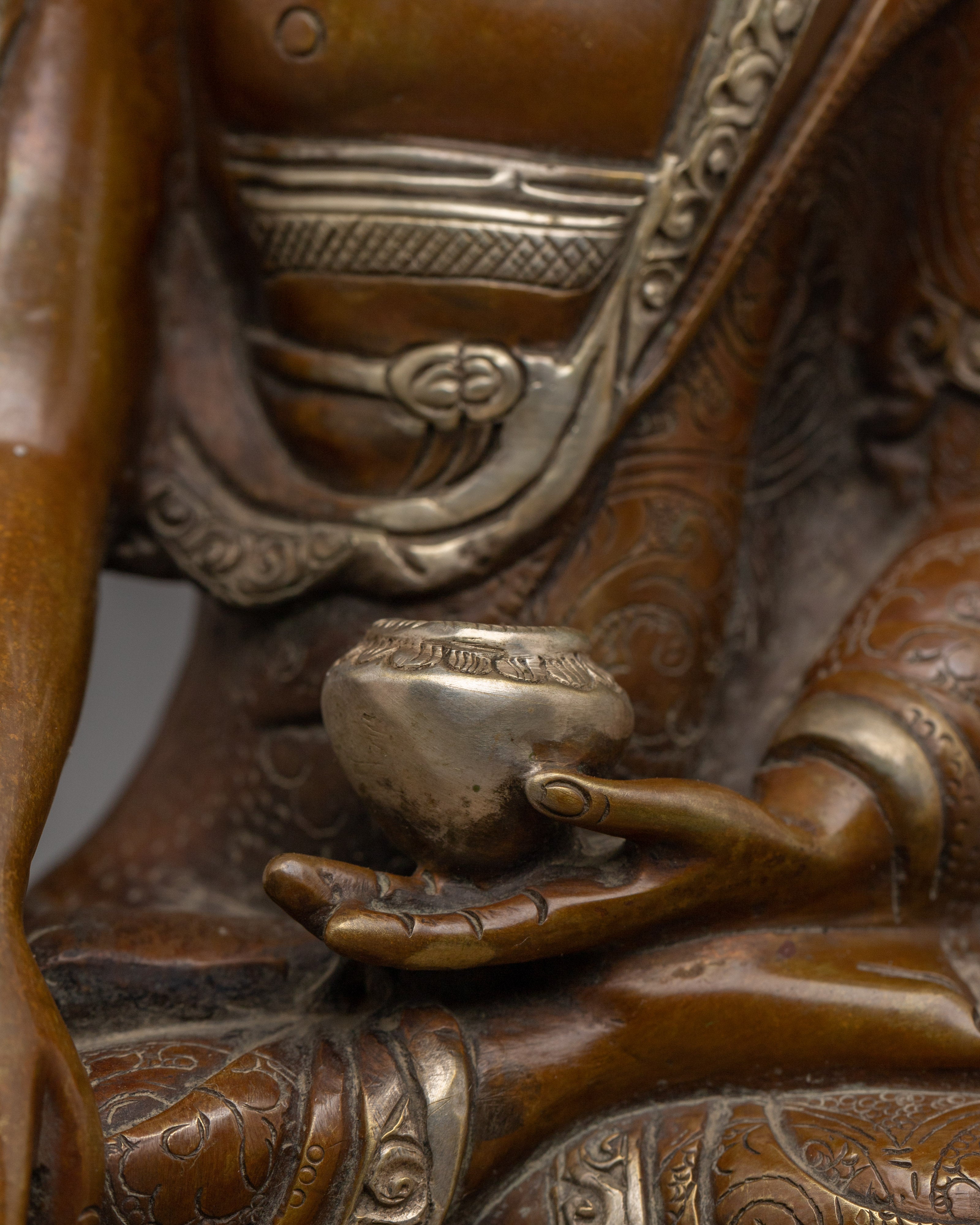 Oxidized Five Buddha Set Statue | Five Dhyani Buddha Artwork