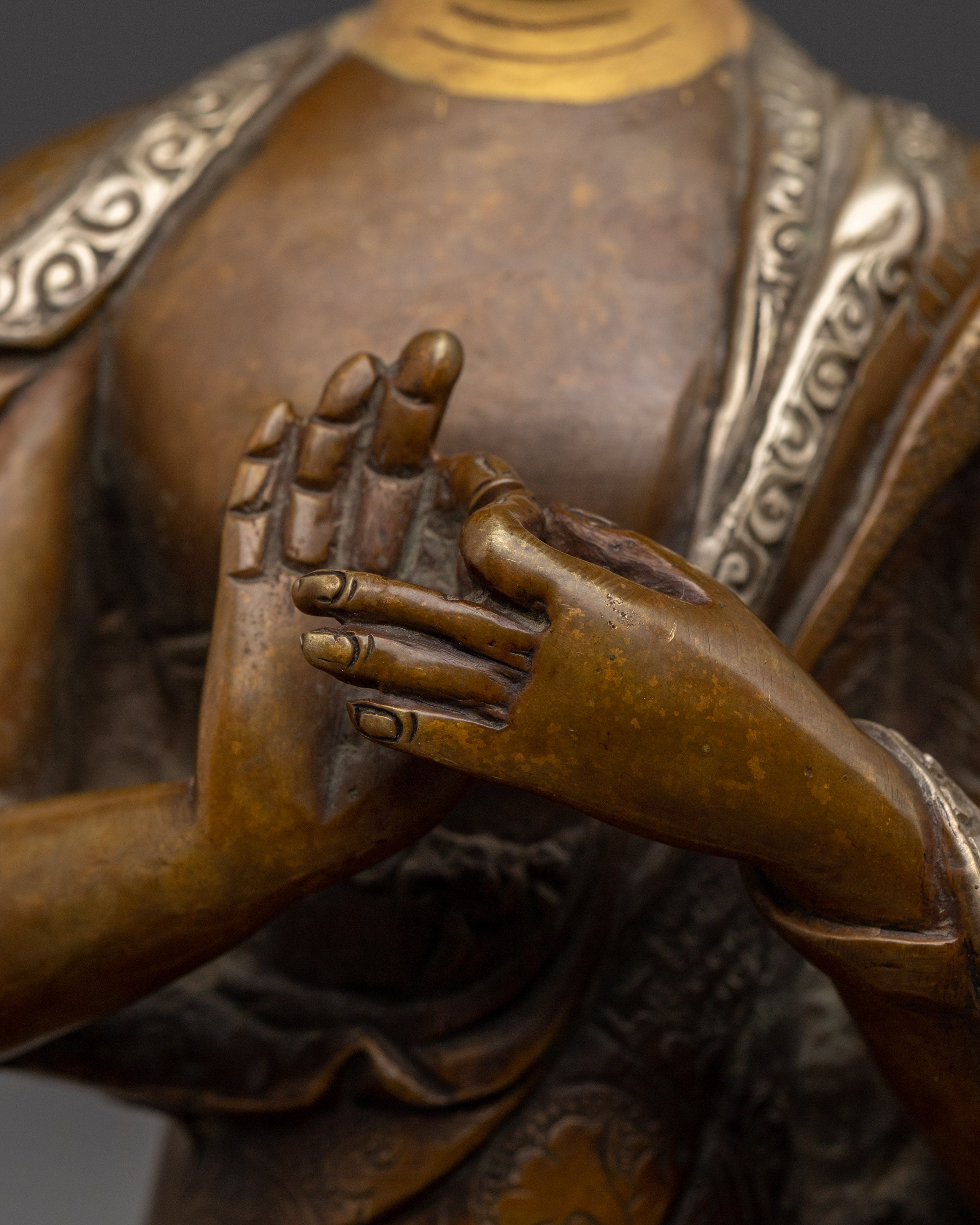 Oxidized Five Buddha Set Statue | Five Dhyani Buddha Artwork